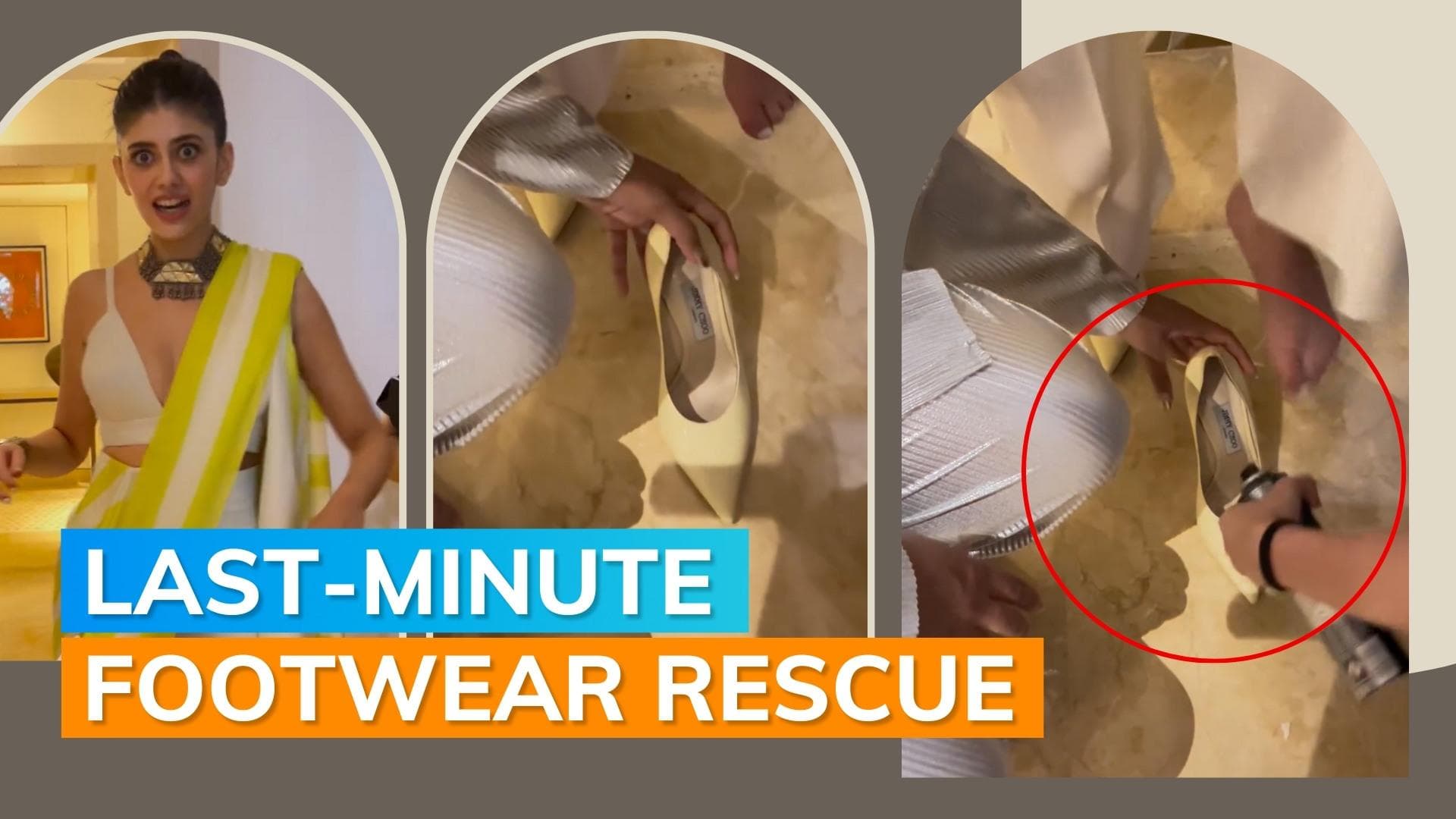 Trick to solve shoe fitting woes with a hair spray trick; watch how to do it