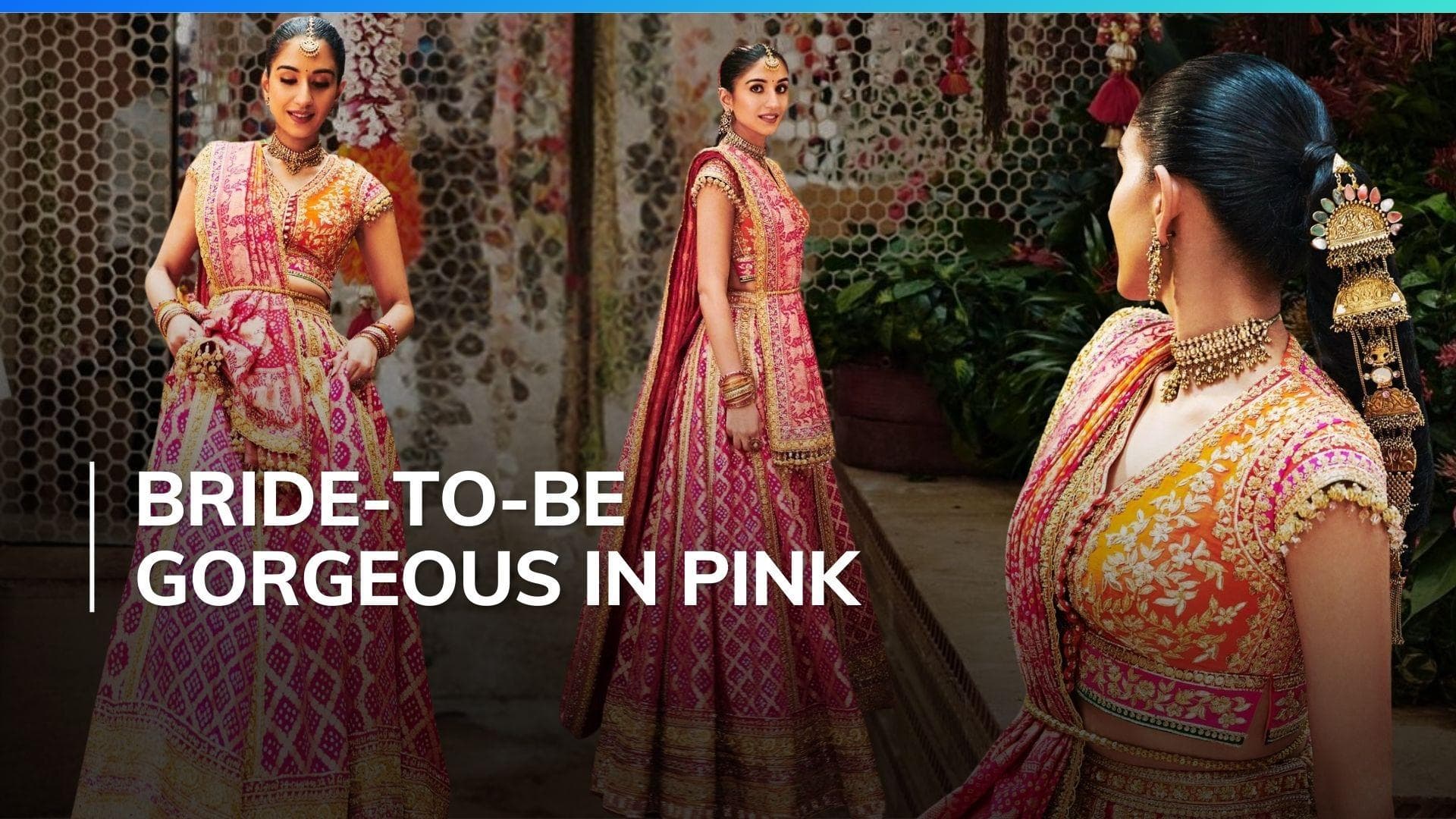 Radhika Merchant picks Manish Malhotra Bandhani lehenga, mom's jewellery for Mameru ceremony | Watch