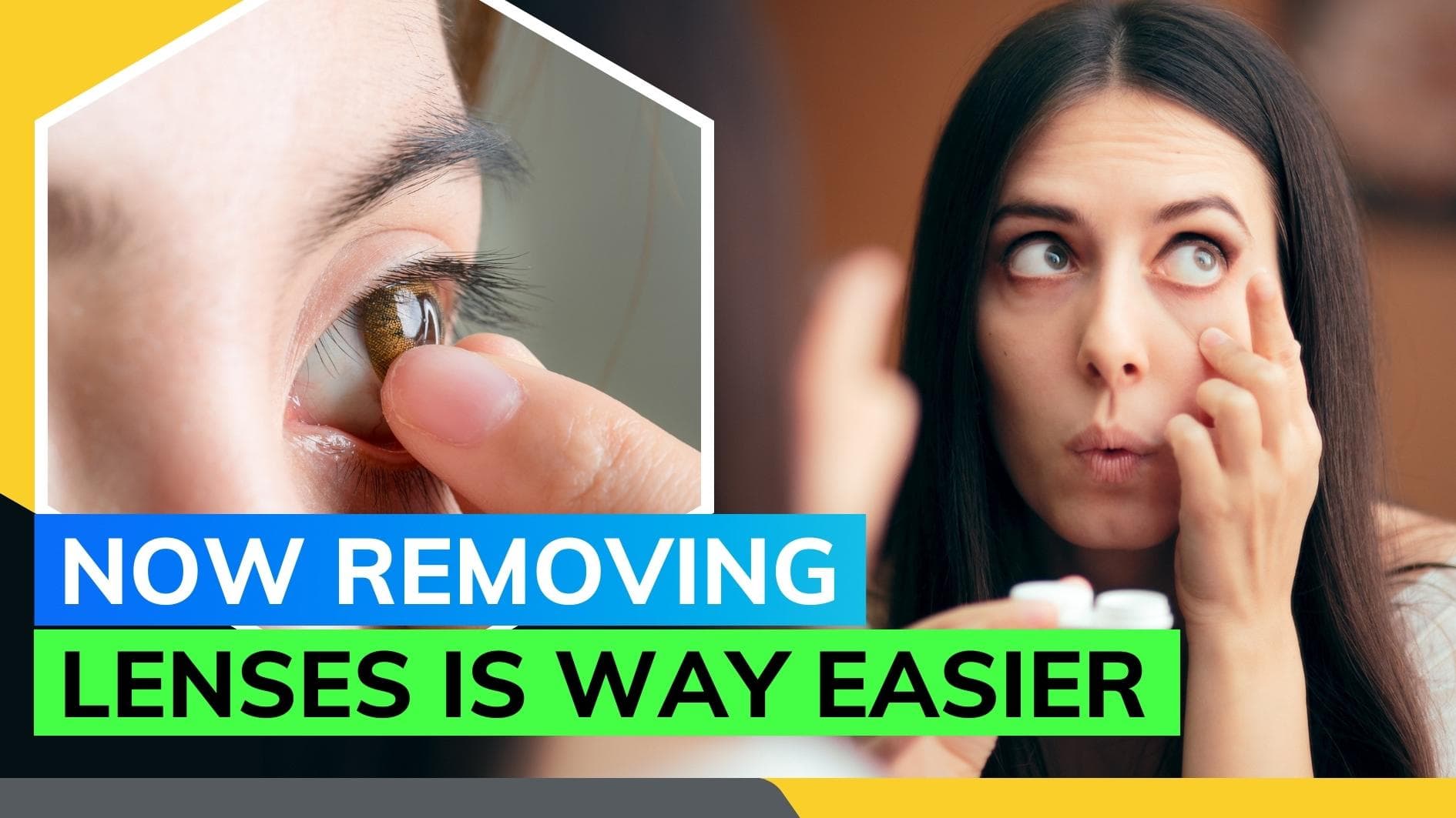 Are you a contact lens novice? Here's an awesome hack to take them off easily