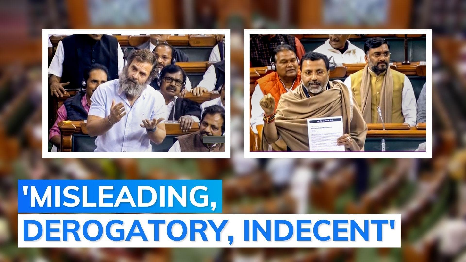 BJP MP Nishikant Dubey gives privilege notice against Rahul Gandhi for his attack on PM Modi