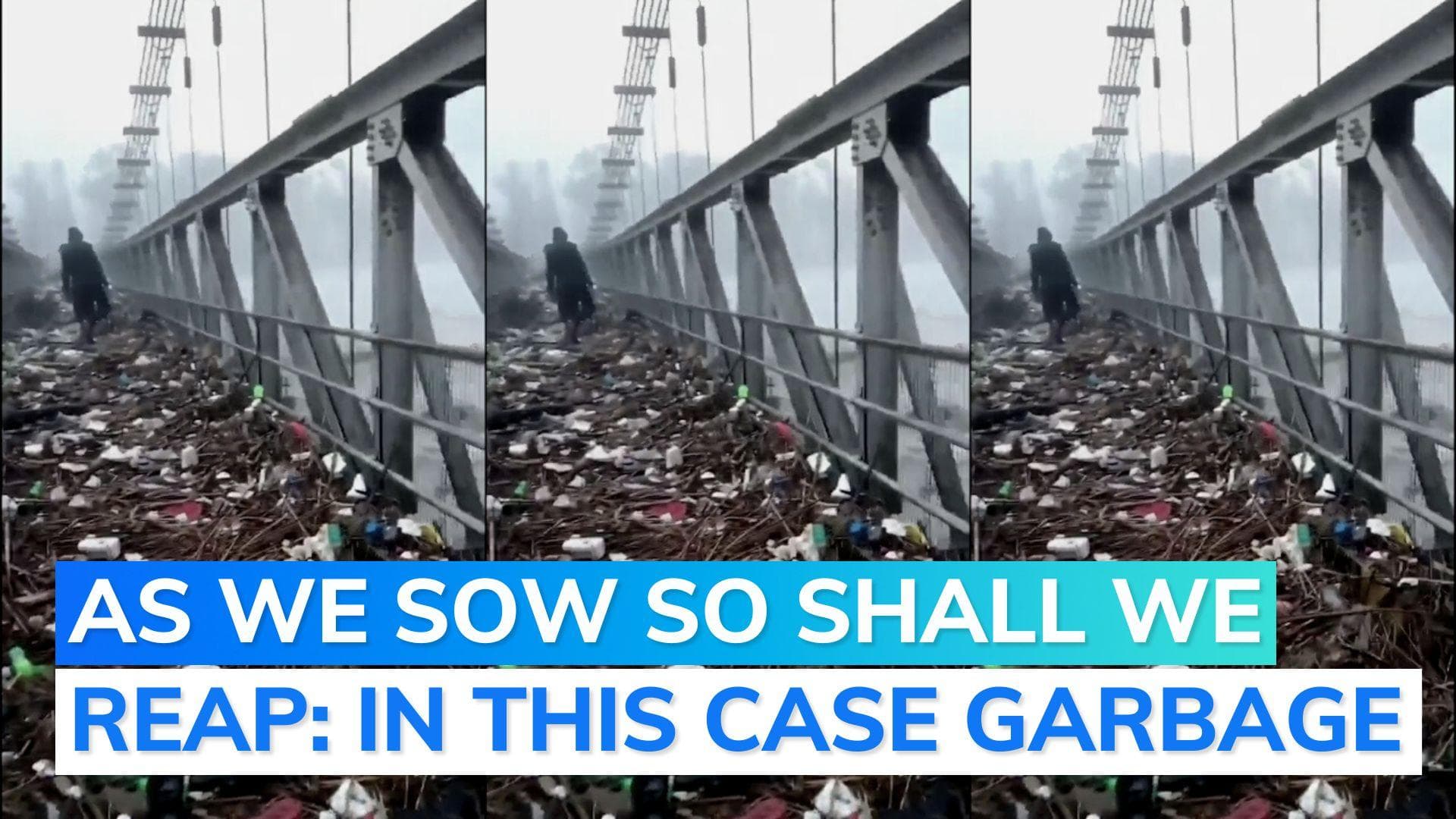 Watch! River throws back human garbage amid rain fury in Himachal Pradesh