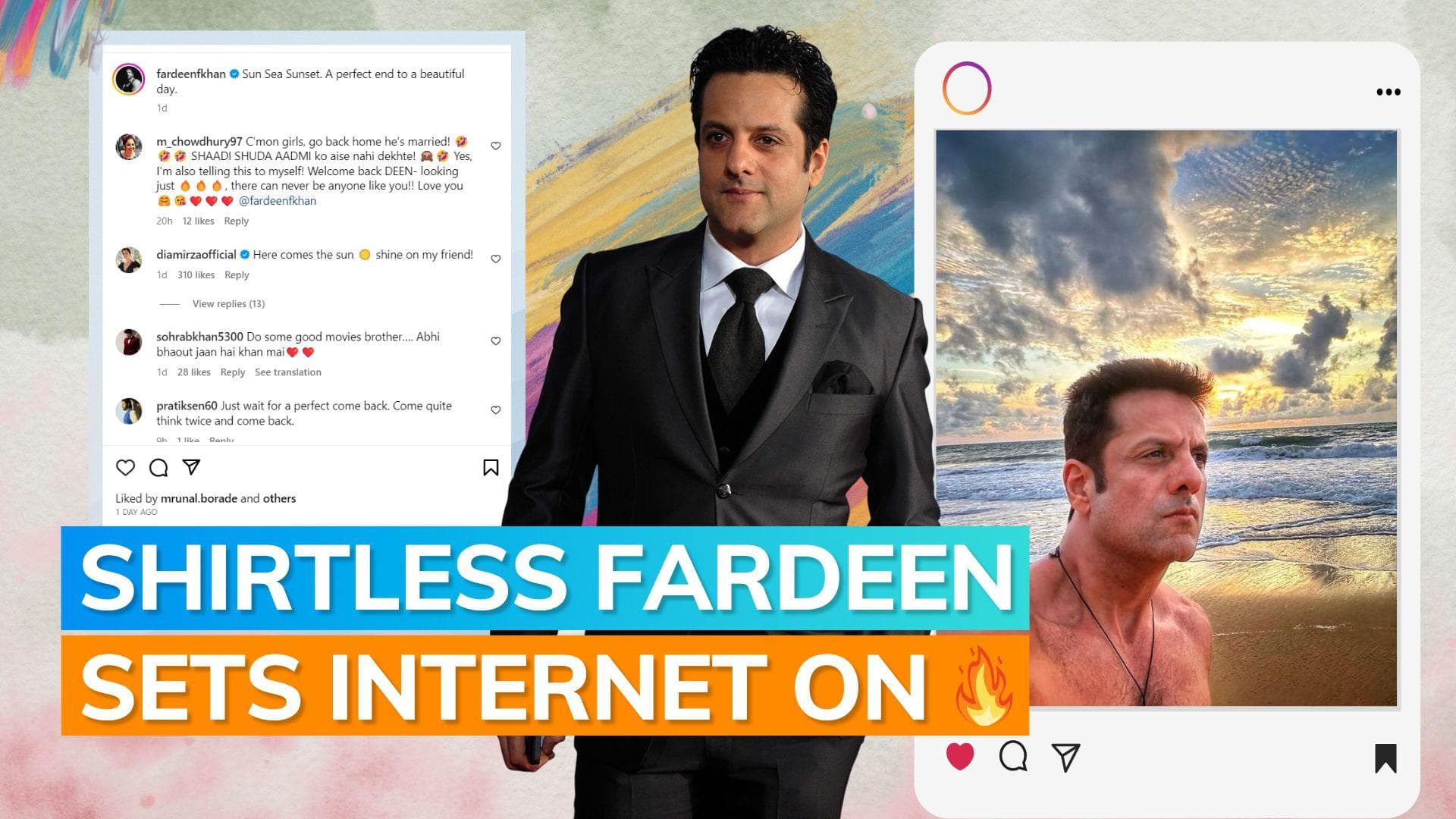 Fardeen Khan flaunts chiseled body, fans think he is 'too hot to handle'