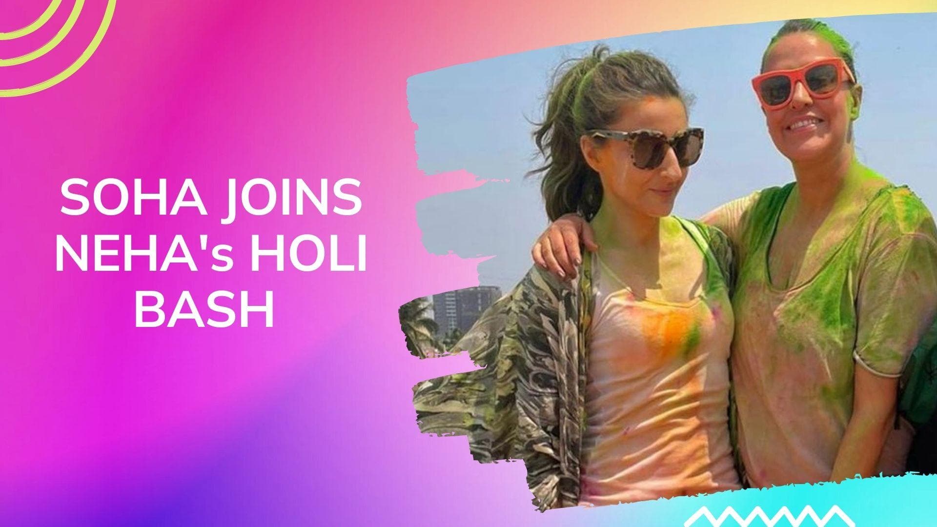 Soha Ali Khan joins Neha Dhupia and Angad Bedi's Holi Bash 2022 