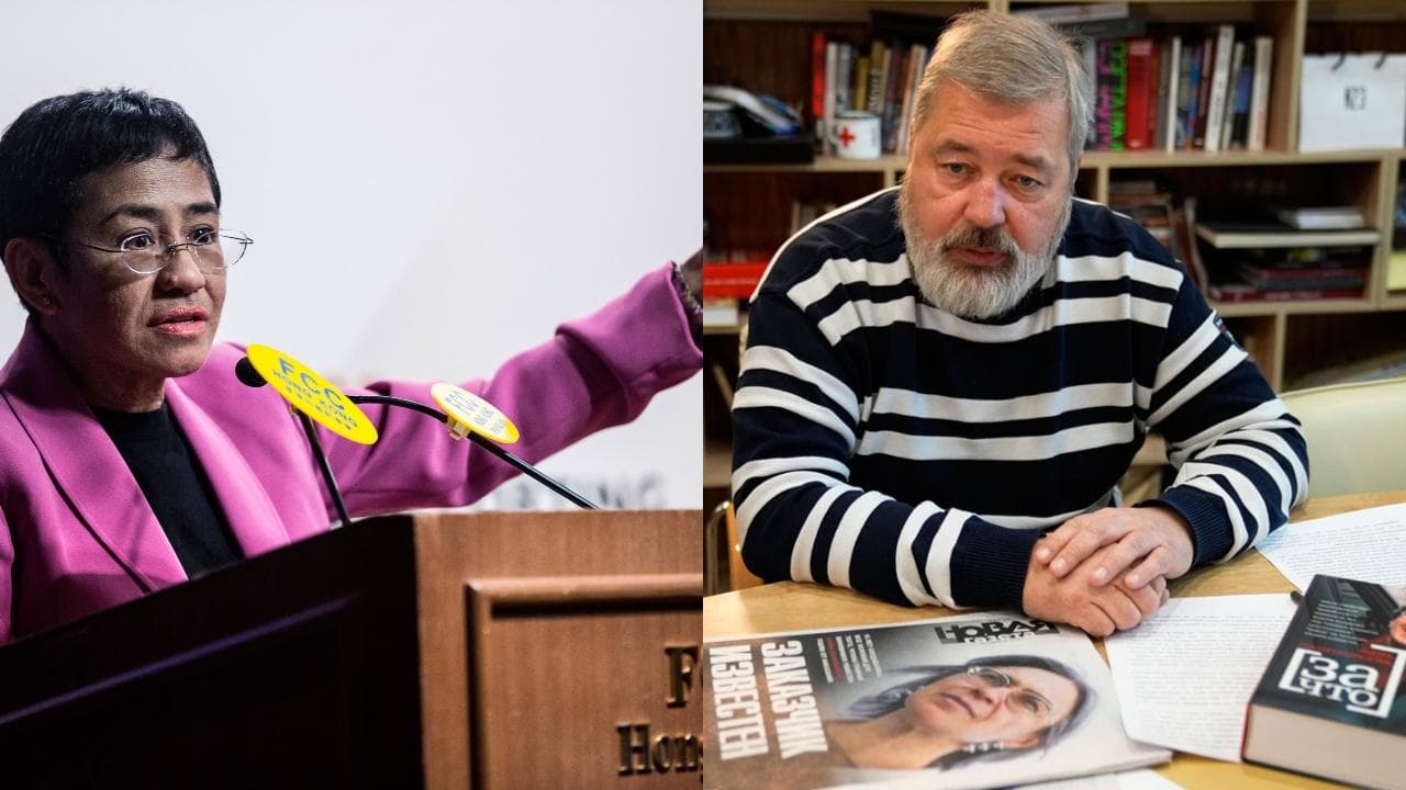 Journalists Maria Ressa, Dmitry Muratov awarded Nobel Peace Prize for championing freedom of expression