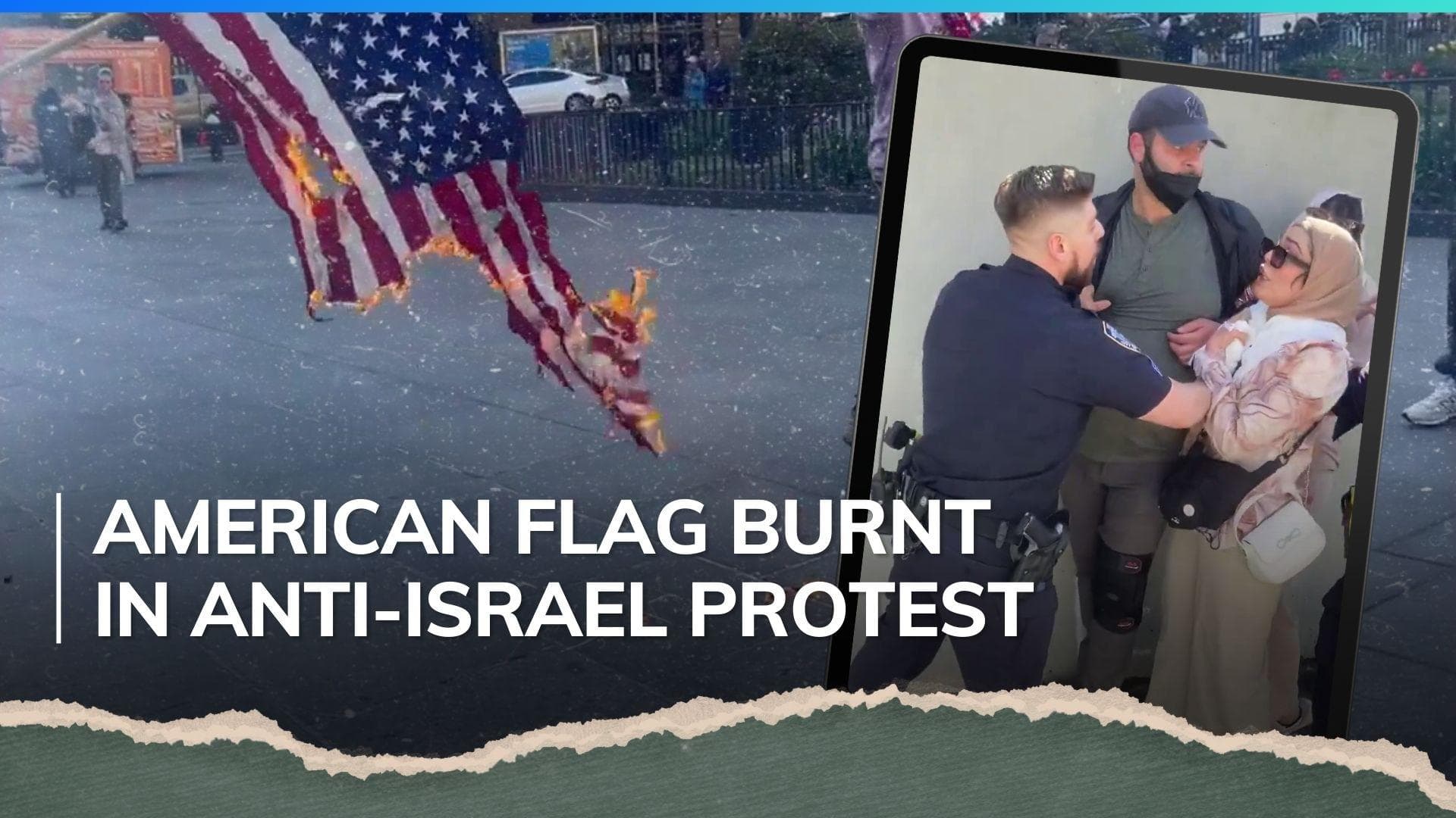 'Death to America' chants raised in massive pro-Palestine protest in New York 