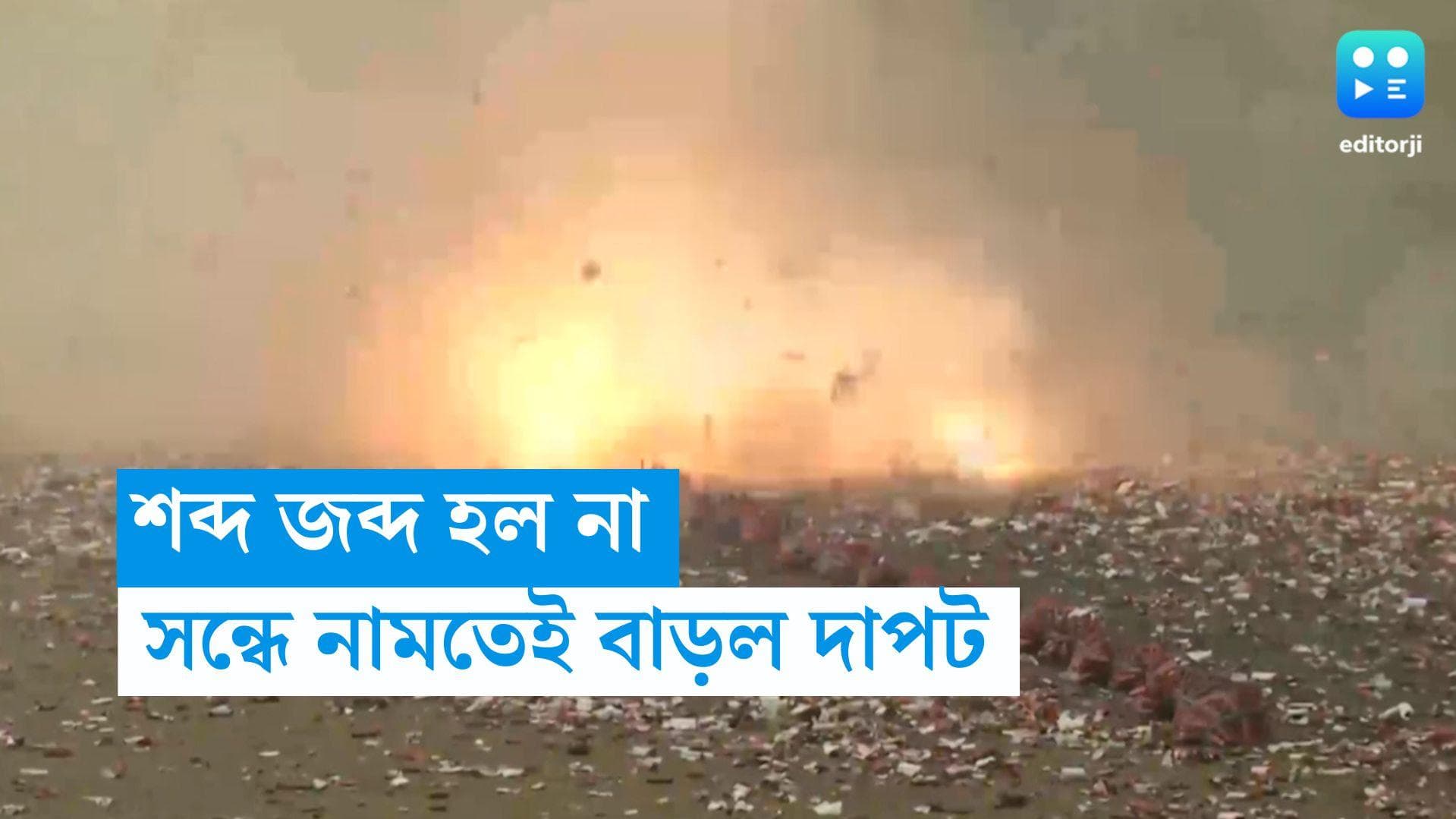 Kali Puja-Fire Crackers: কালী পুজোর রাতে জব্দ হল না শব্দ, সন্ধে নামতেই বাড়ল বাজির দাপট