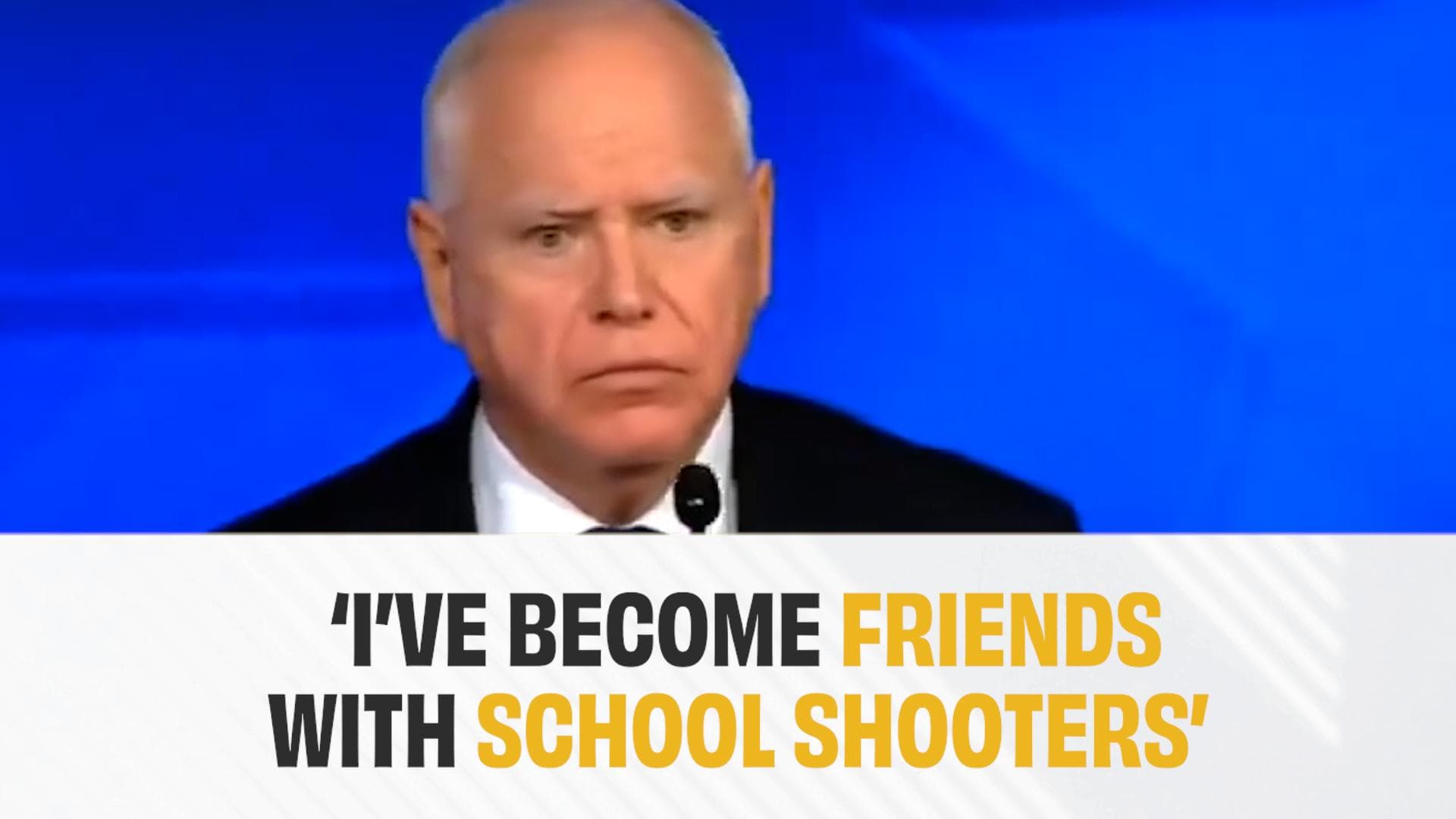 Tim Walz Makes 'Friends With School Shooters' Gaffe During TV Debate With JD Vance