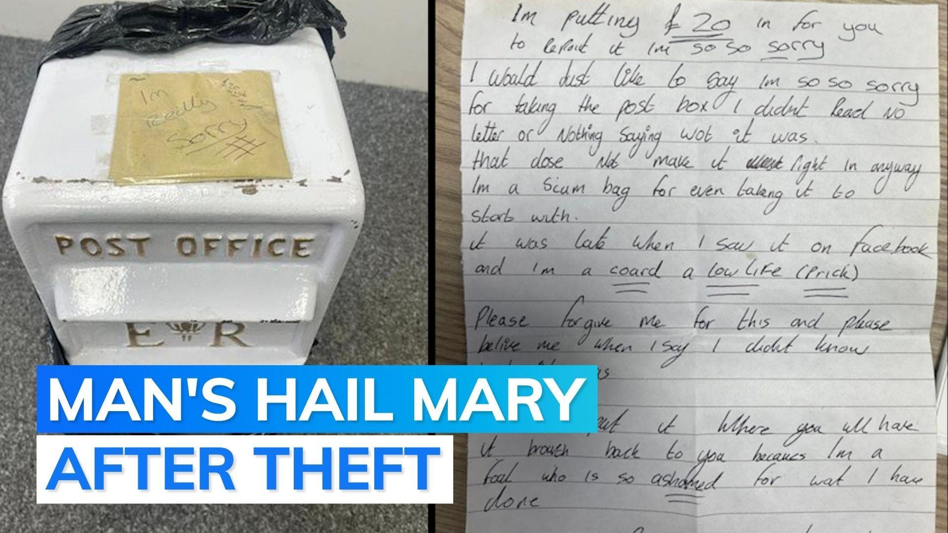 UK thief returns stolen possession with an apology letter. Here's why 