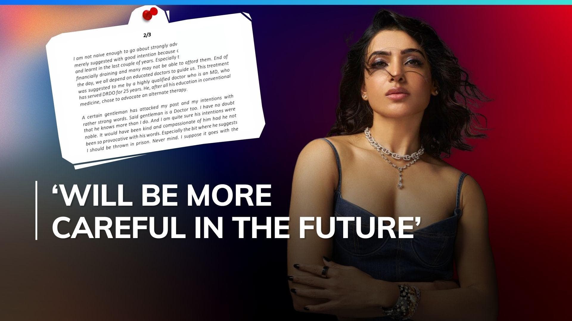 Samantha Ruth Prabhu clarifies nebuliser post after criticism; says ‘was merely suggesting a treatment…’