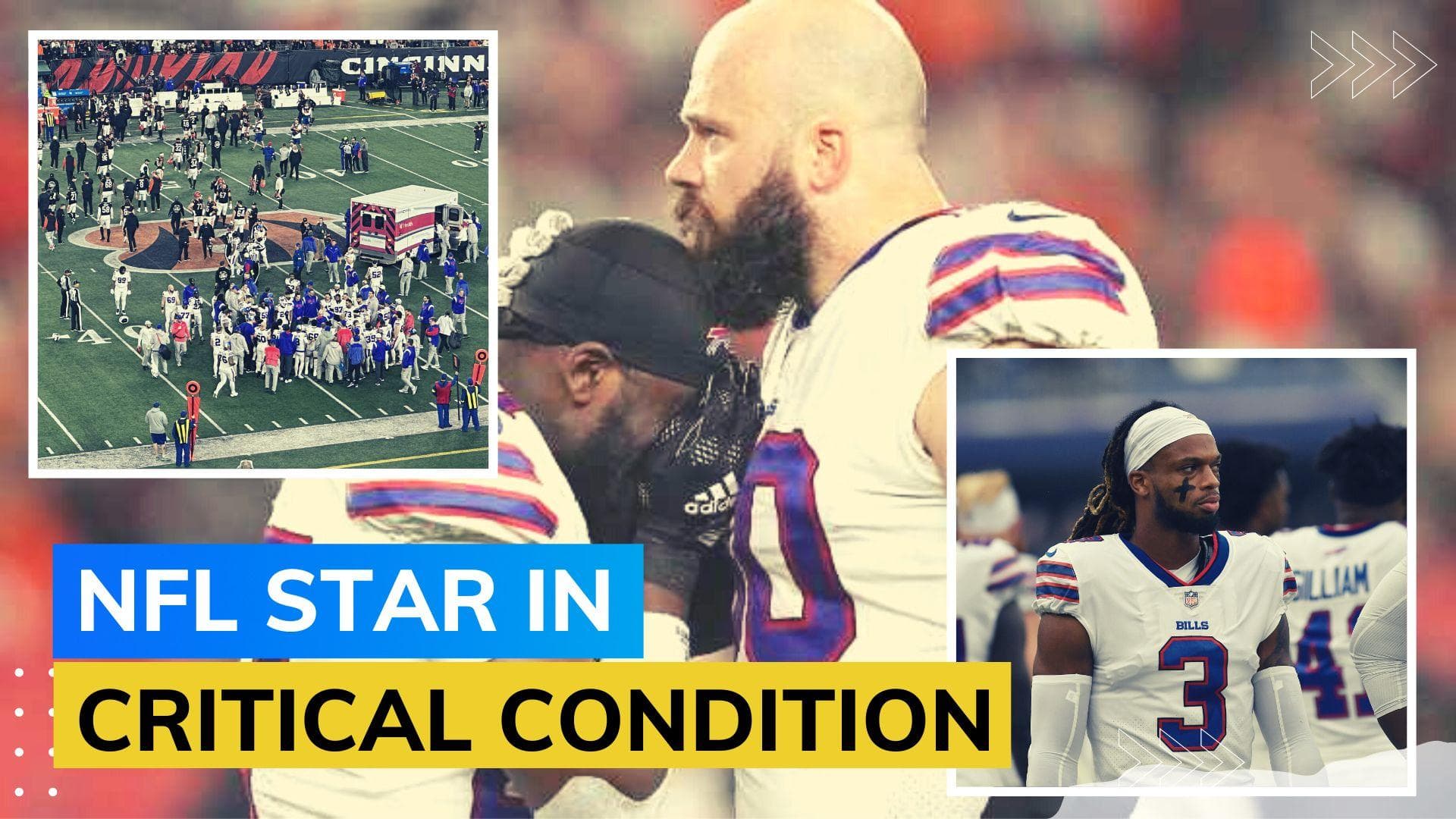 IN PICTURES: NFL game suspended after player suffers cardiac arrest on field