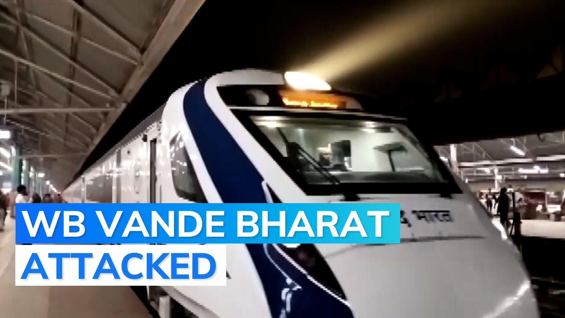Watch: stones pelted at new Vande Bharat Express in West Bengal, 4 days after train's launch