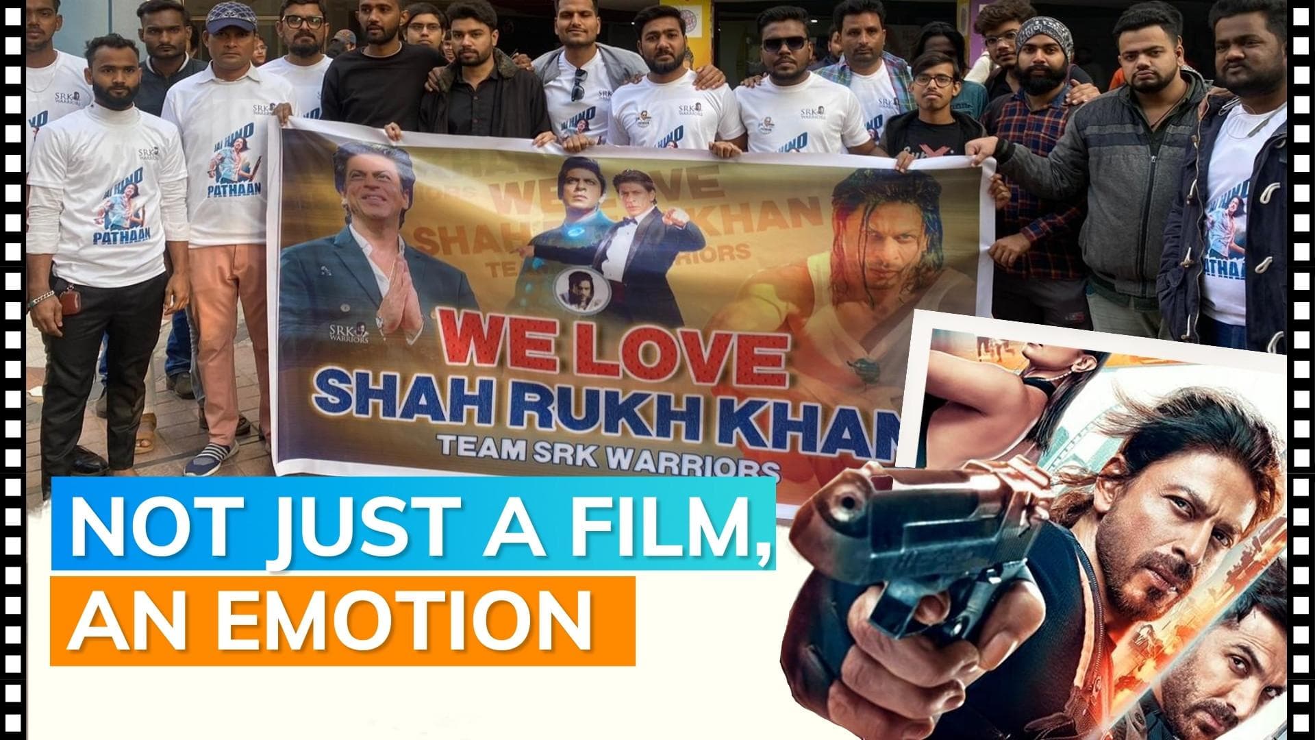 'Pathaan': Fans celebrate return of Shah Rukh Khan with huge posters, cakes and tees