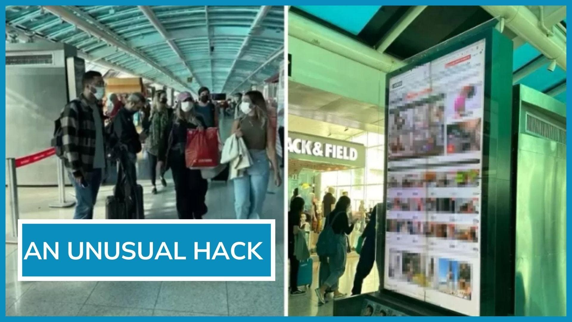 Hacked Brazil airport screens show porn to travellers