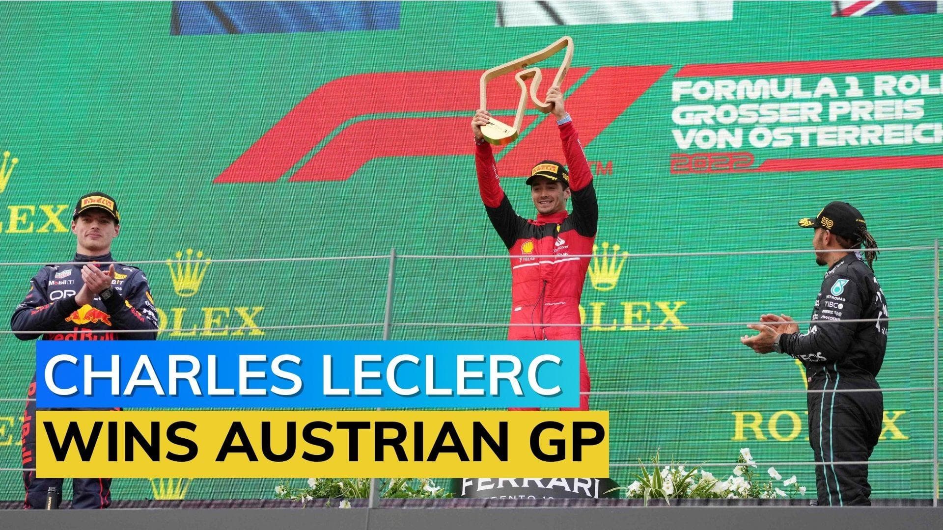 Ferrari's Charles Leclerc pips Red Bull's Max Verstappen to win Austrian GP