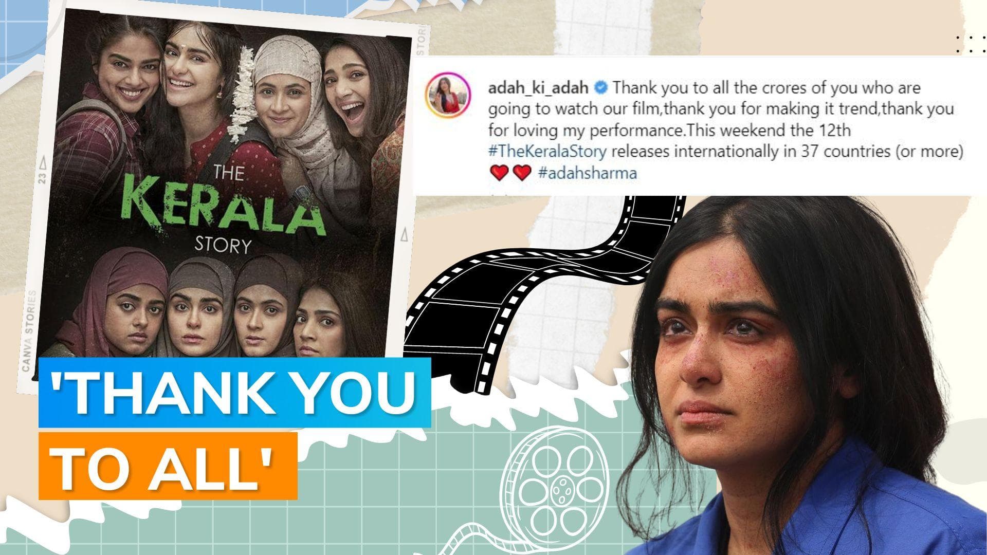 ‘The Kerala Story’: Adah Sharma thanks fans for making the movie trend; see post