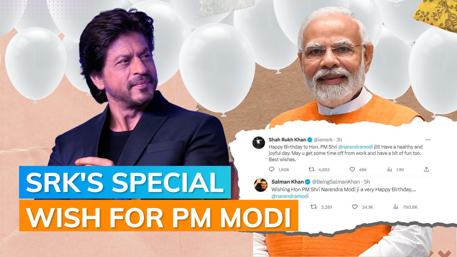Shah Rukh Khan wishes PM Narendra Modi on his birthday