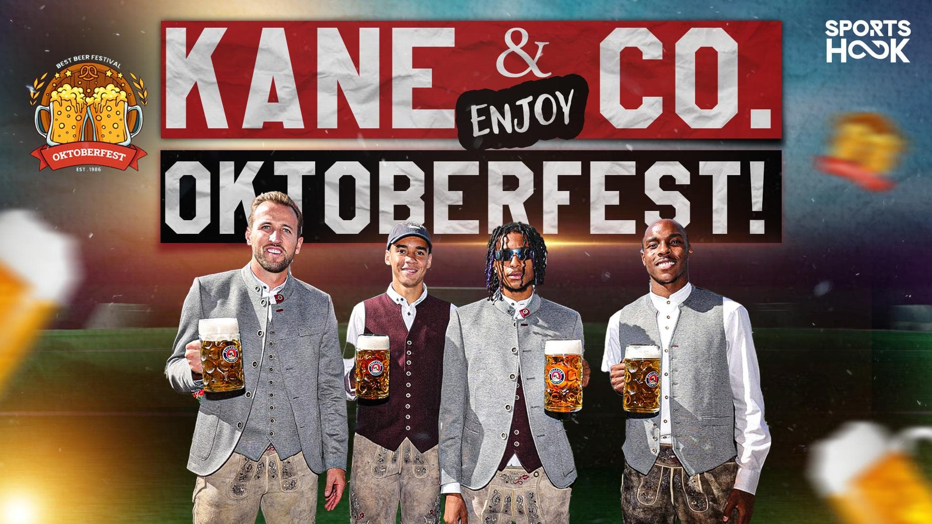 Bayern Munich stars celebrate triumphant week at Oktoberfest Beer Carnival