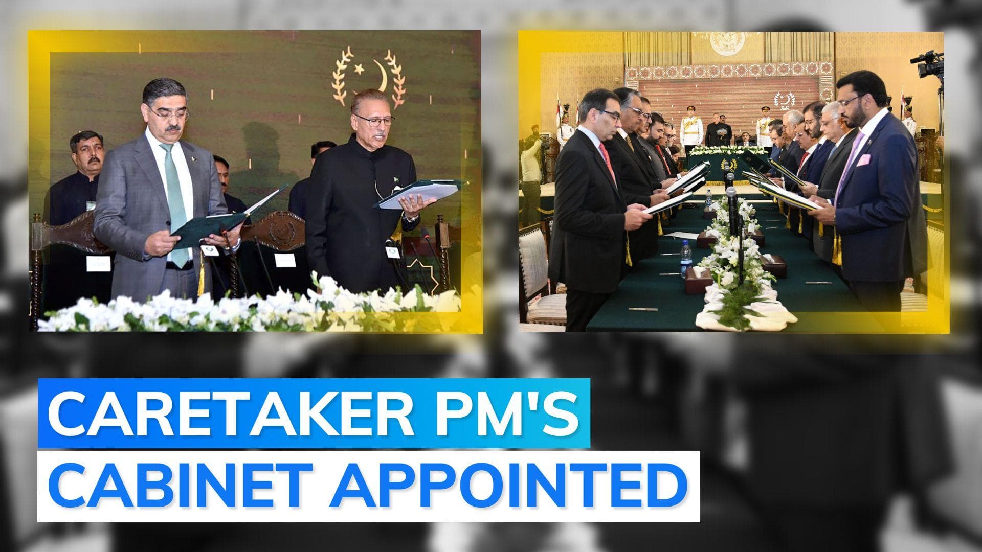 Pakistan's interim 18-member Cabinet takes oath