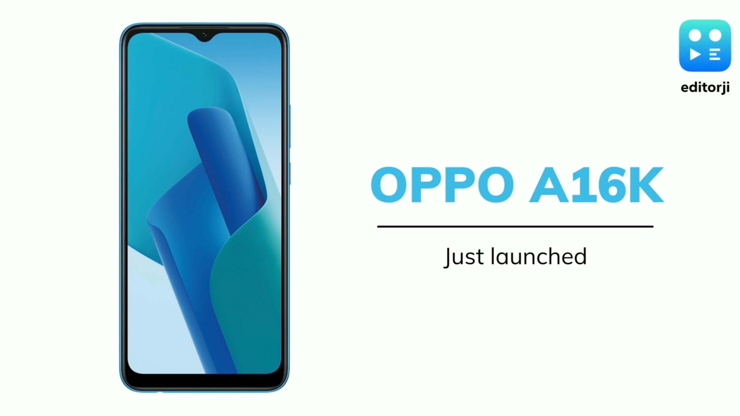 Oppo A16K budget smartphone launched in India: check price, specs & features