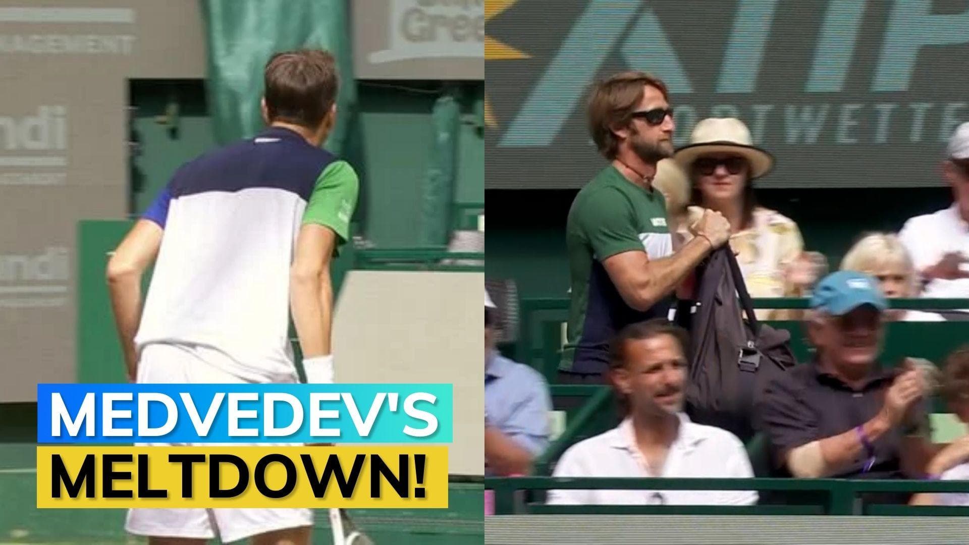 Watch! Daniil Medvedev's coach storms off court after star's meltdown
