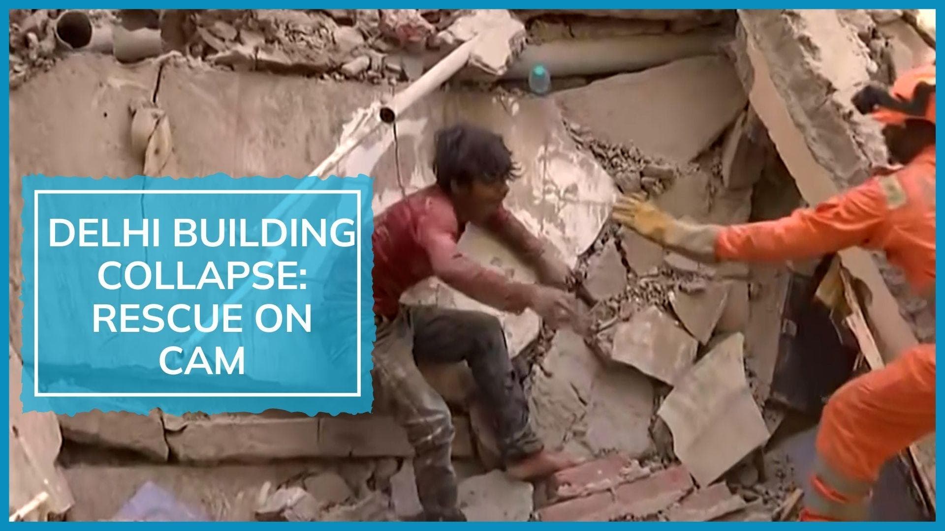 Delhi building collapse: see man being rescued in Satya Niketan mishap; mayor visits spot