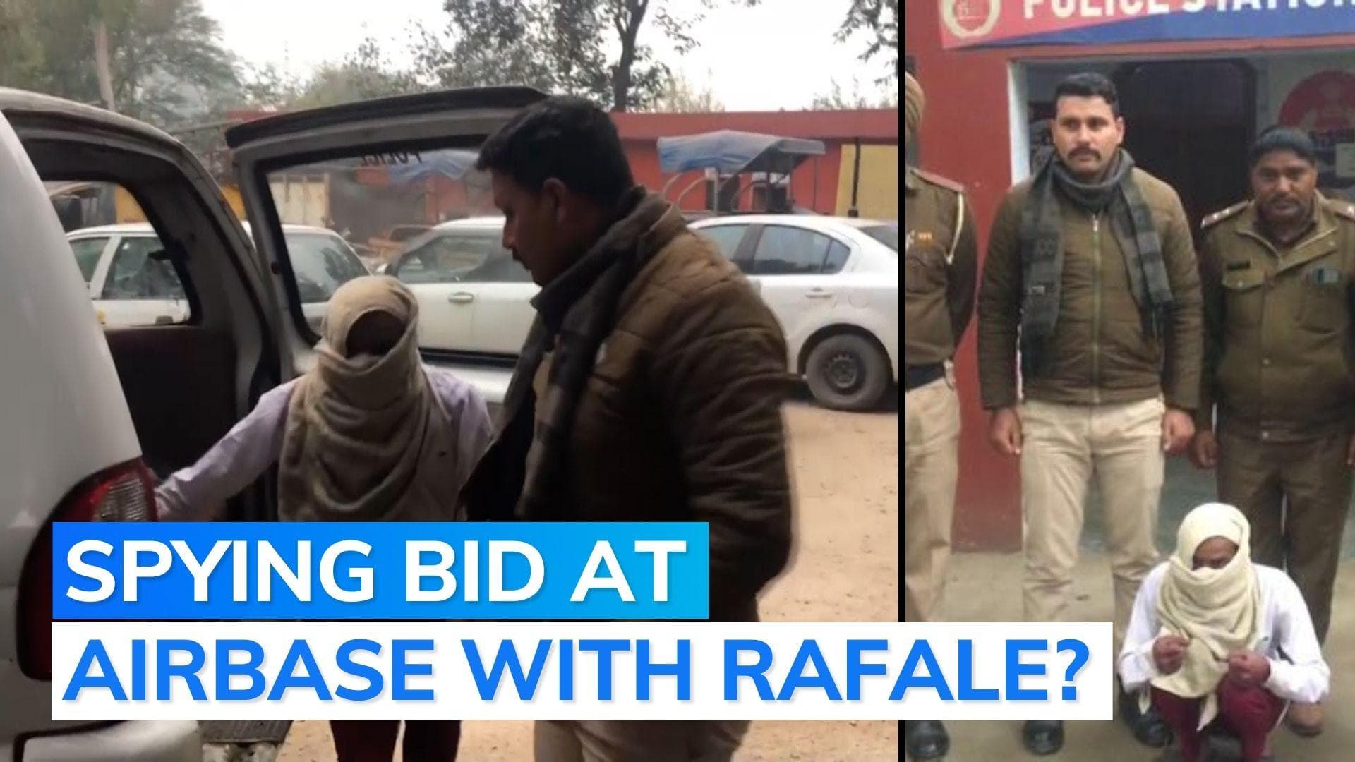 Man tries to climb wall of Indian Air Force base in Ambala, which houses Rafale fighter jets; arrested