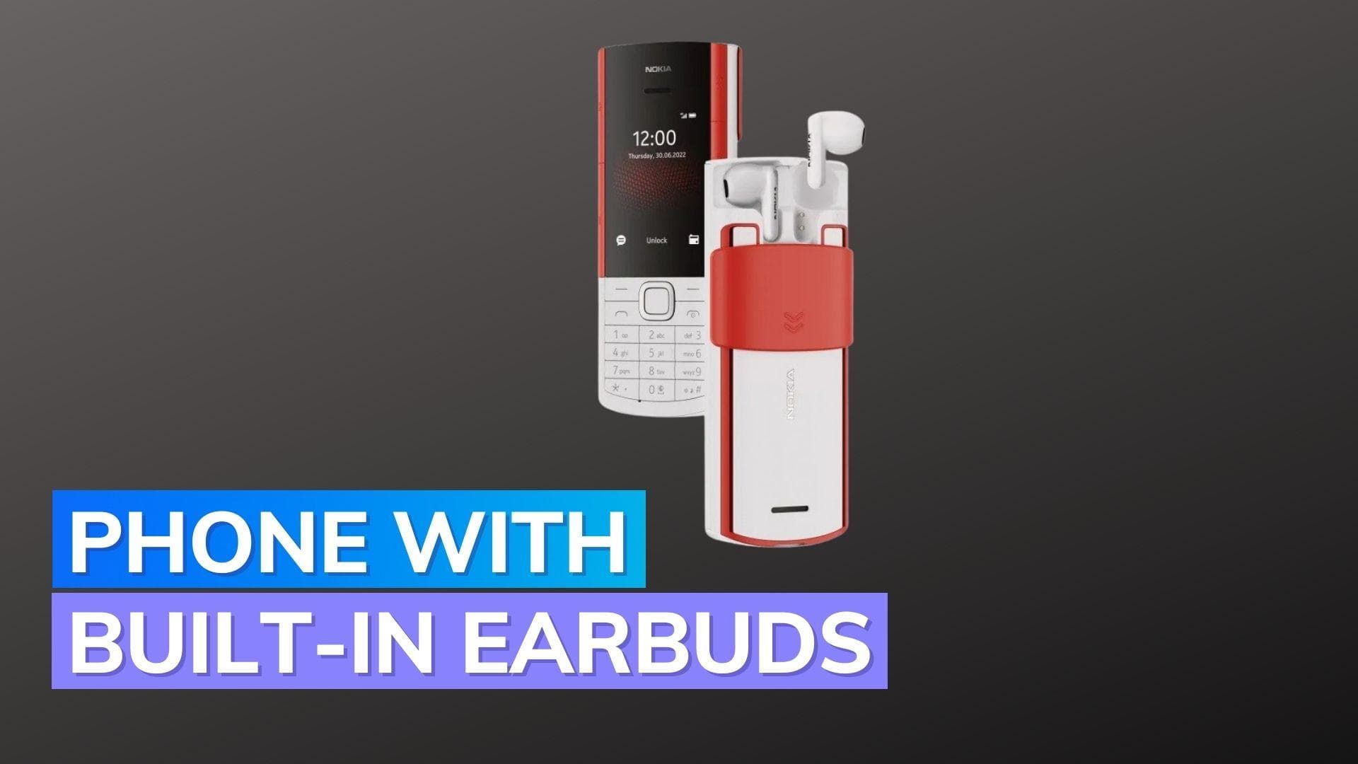 Nokia 5710 XpressAudio is a phone with in-built earbuds
