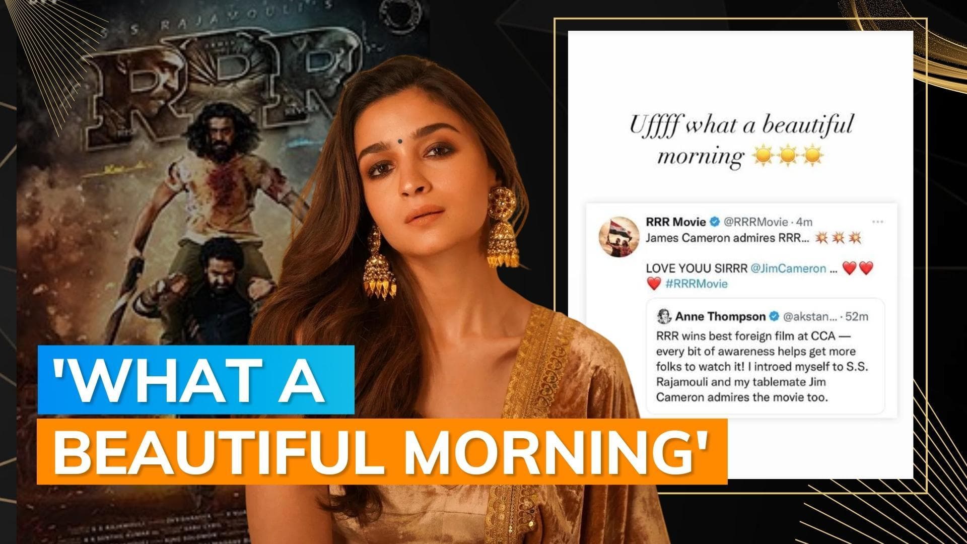 Alia Bhatt reacts as James Cameron praises ‘RRR’, film wins 2 Critics Choice Awards