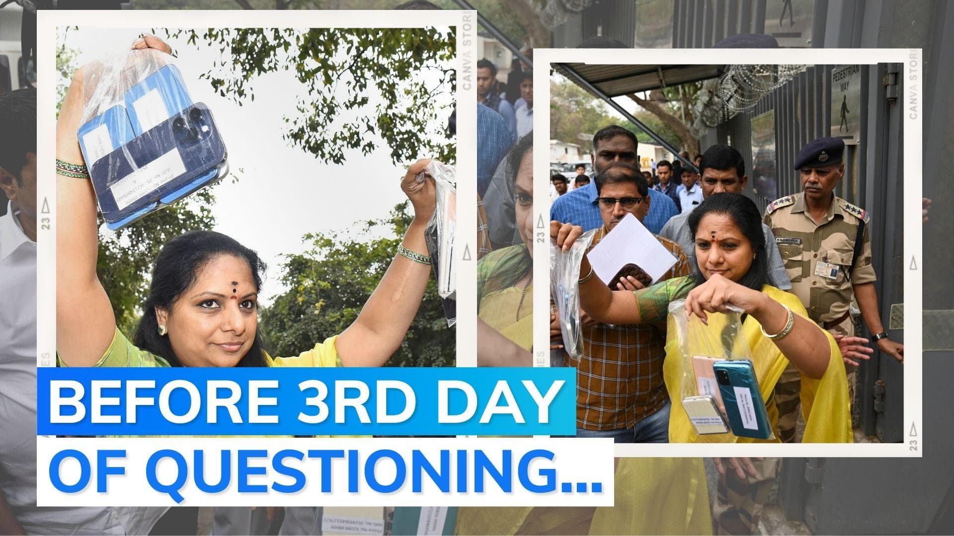 Why Telangana CM's daughter showed old mobile phones in bags to media