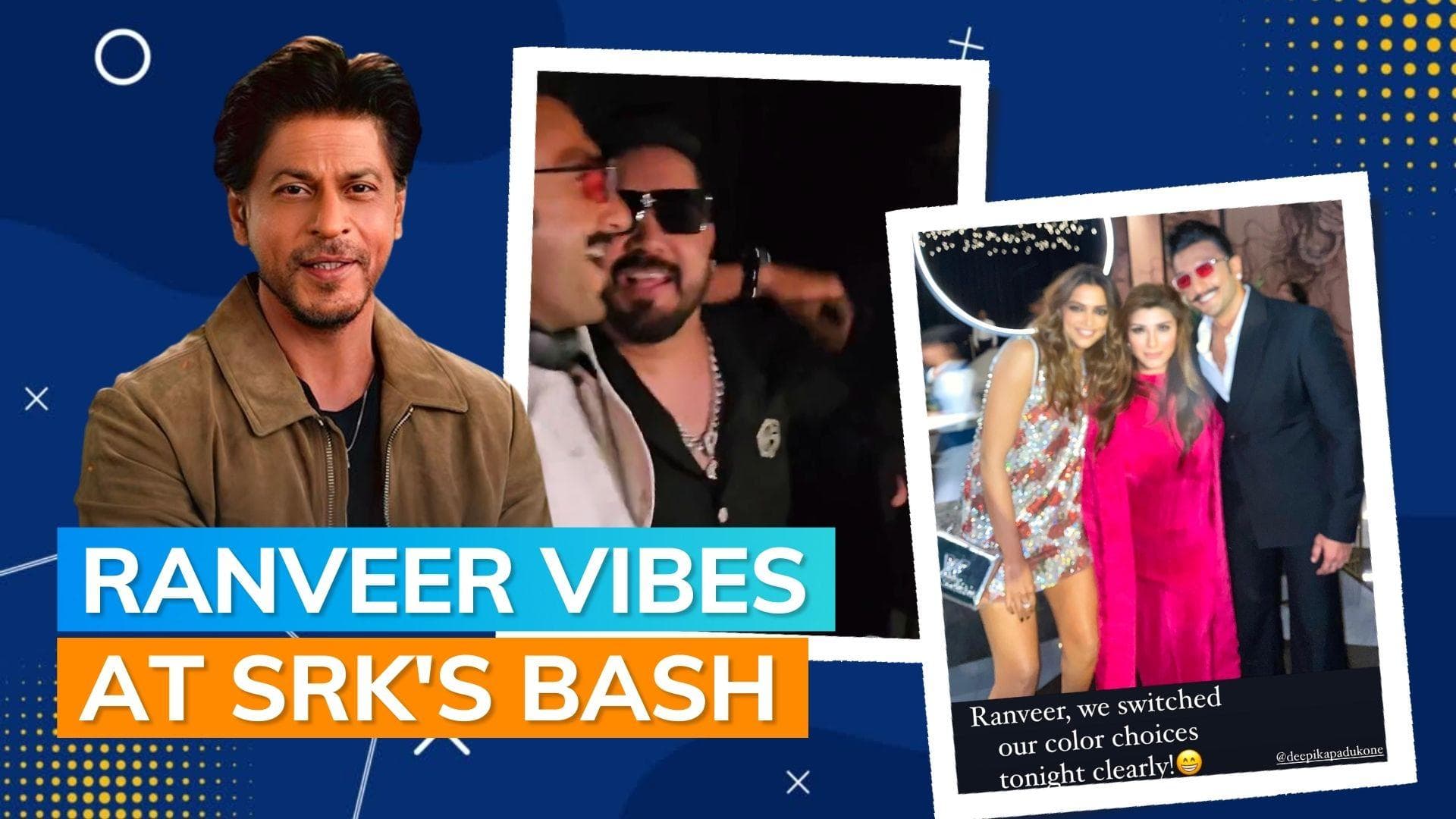  Shah Rukh Khan's birthday bash: Ranveer Singh turns DJ, dedicates song to Deepika