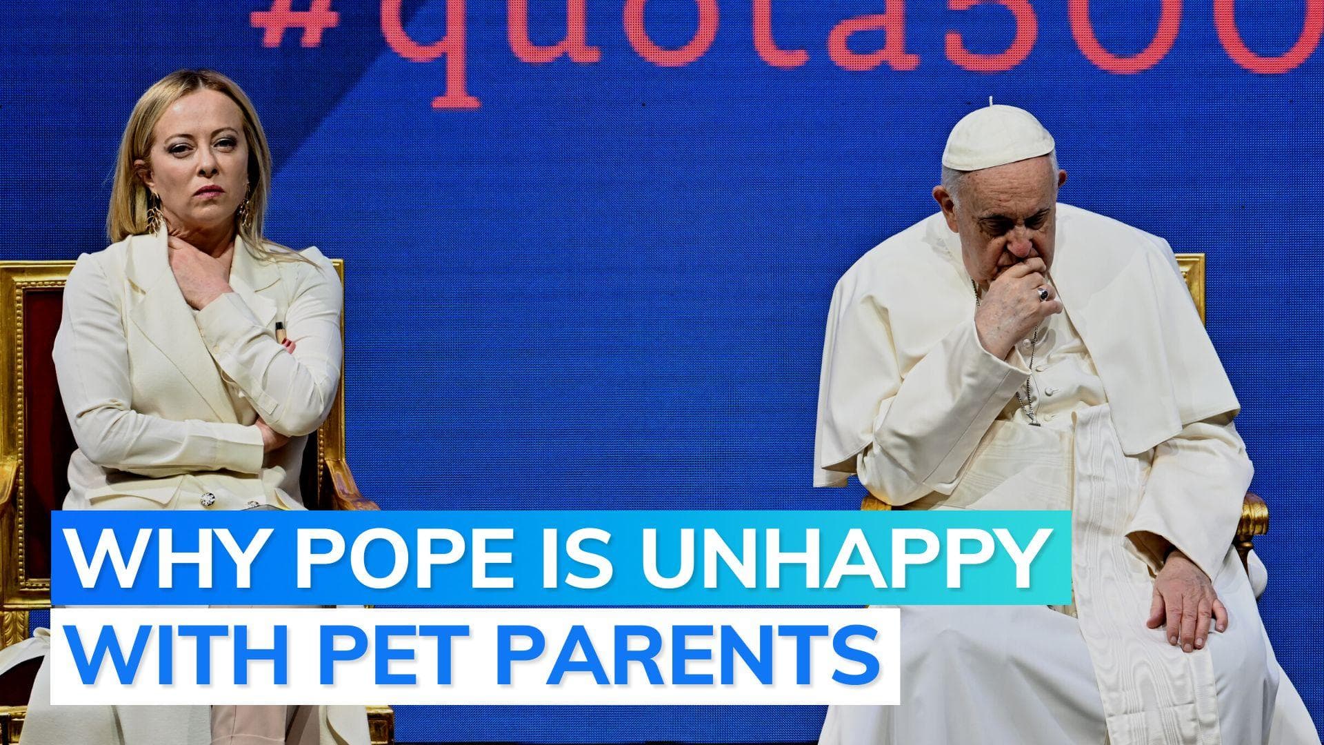 'Have more kids not pets': Pope joins PM Giorgia Meloni in urging Italians