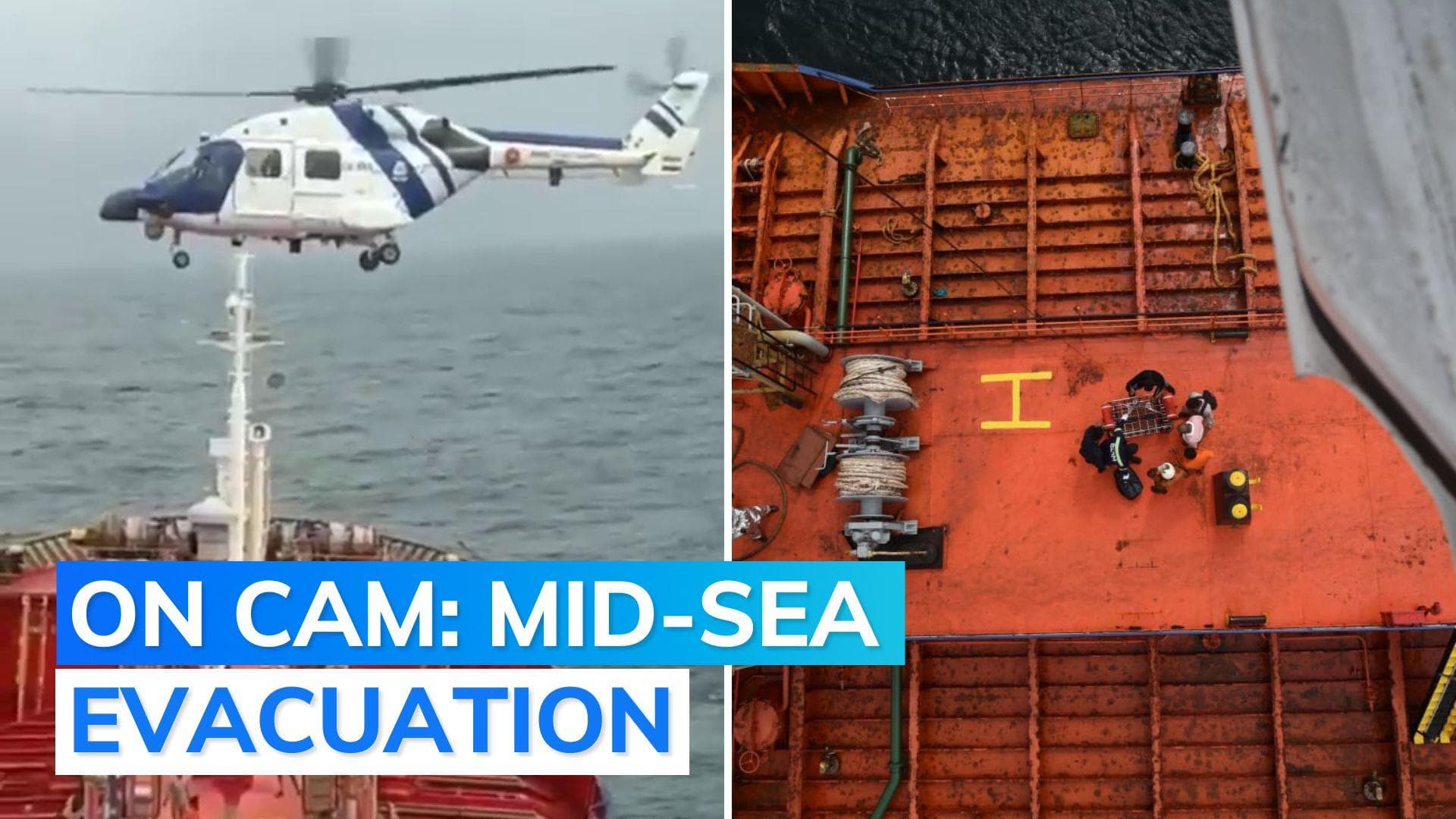 Watch| Indian Coast Guard evacuates critically-ill Mariner amid rough weather 