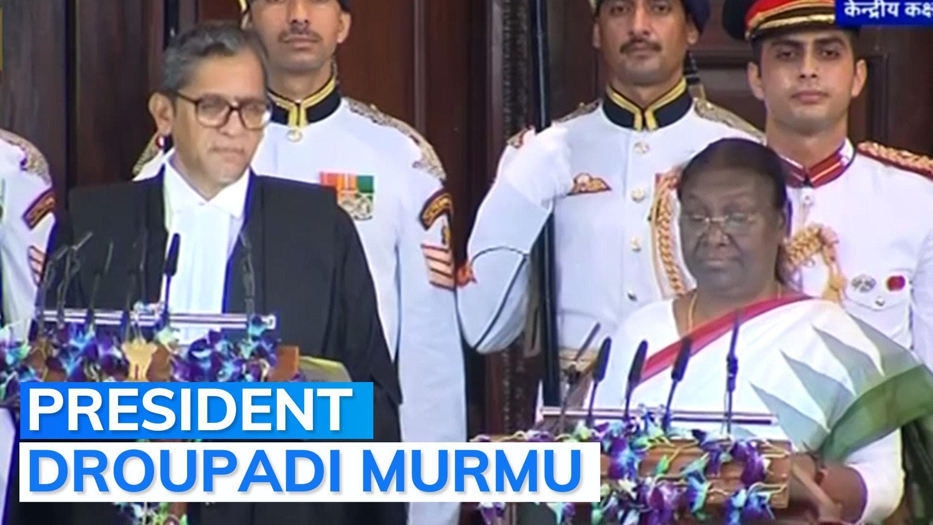 WATCH: Droupadi Murmu takes oath as India's 15th President