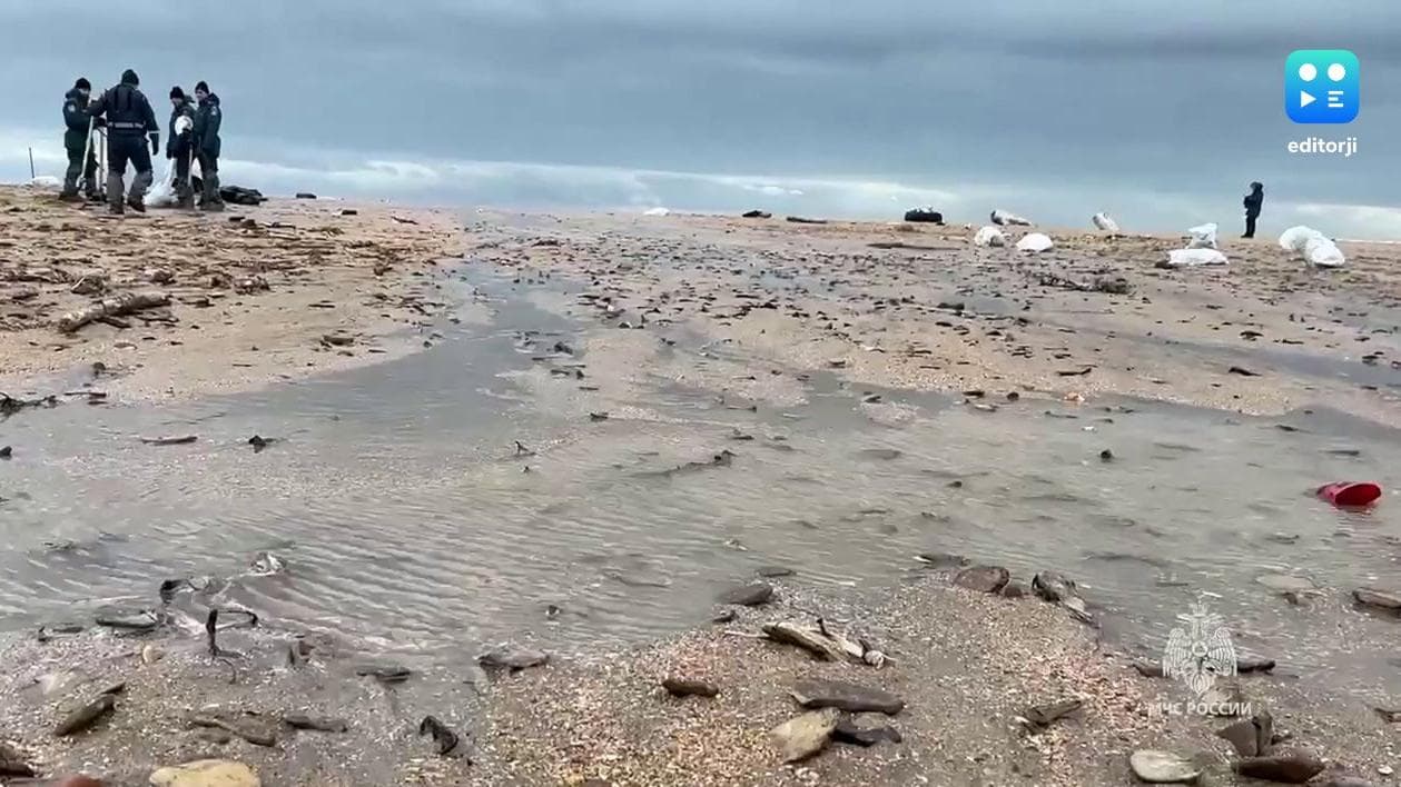 Russian oil spill contaminates 50km of Black Sea beaches