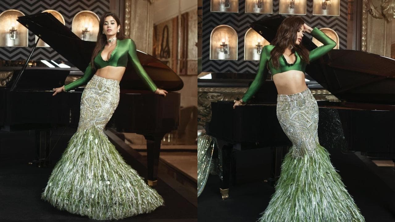 Janhvi Kapoor ने Hello मैगज़ीन के लिए कराया दिलकश फोटोशूट, ग्रीन लहंगे में लूटी महफिल