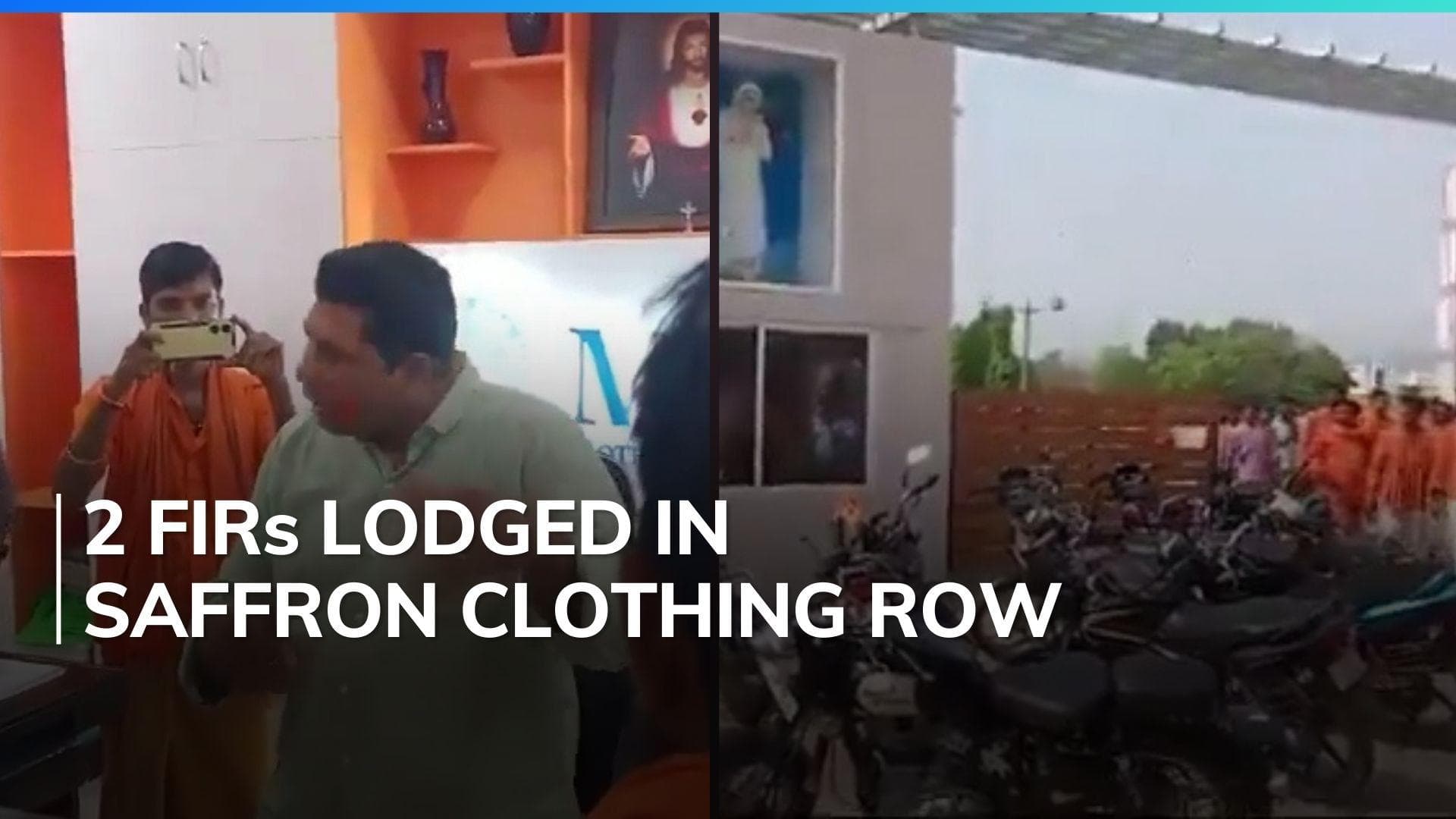 Mob vandalises Telangana school after principal questions students wearing religious attire 