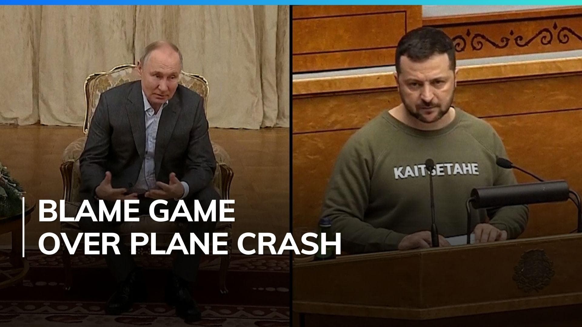 Russia and Ukraine trade blame over plane crash that killed all 74