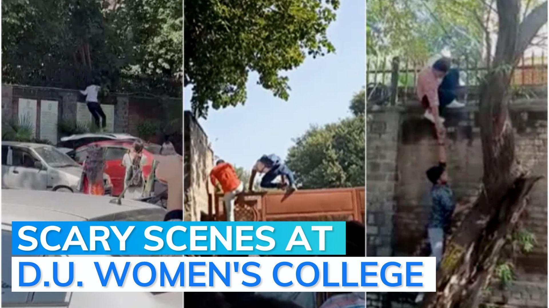 Delhi: mob climbs walls of women's college, harasses students at Miranda House fest