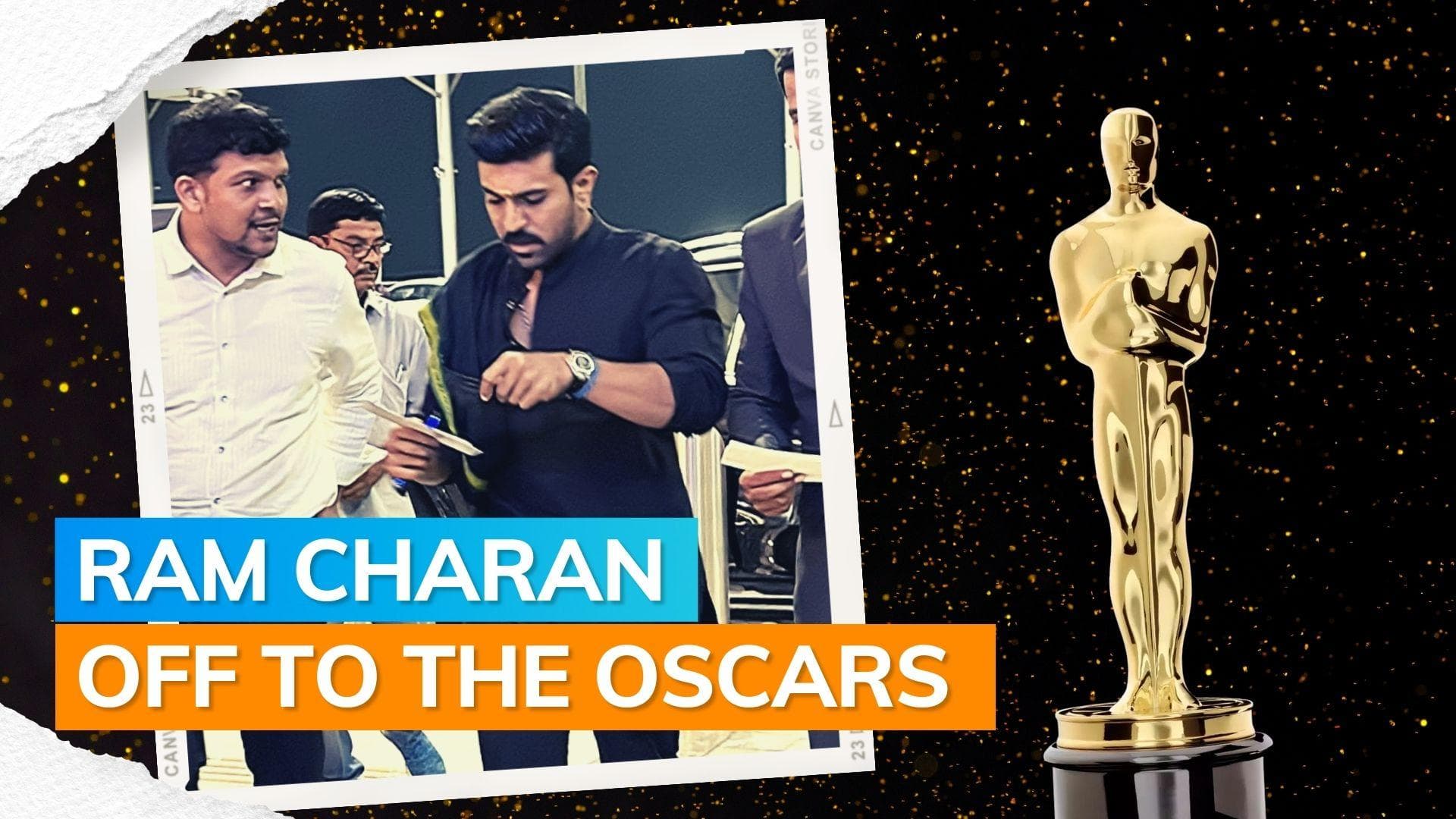 Ram Charan spotted barefoot at the airport as he leaves for US ahead of Oscars 2023. Watch