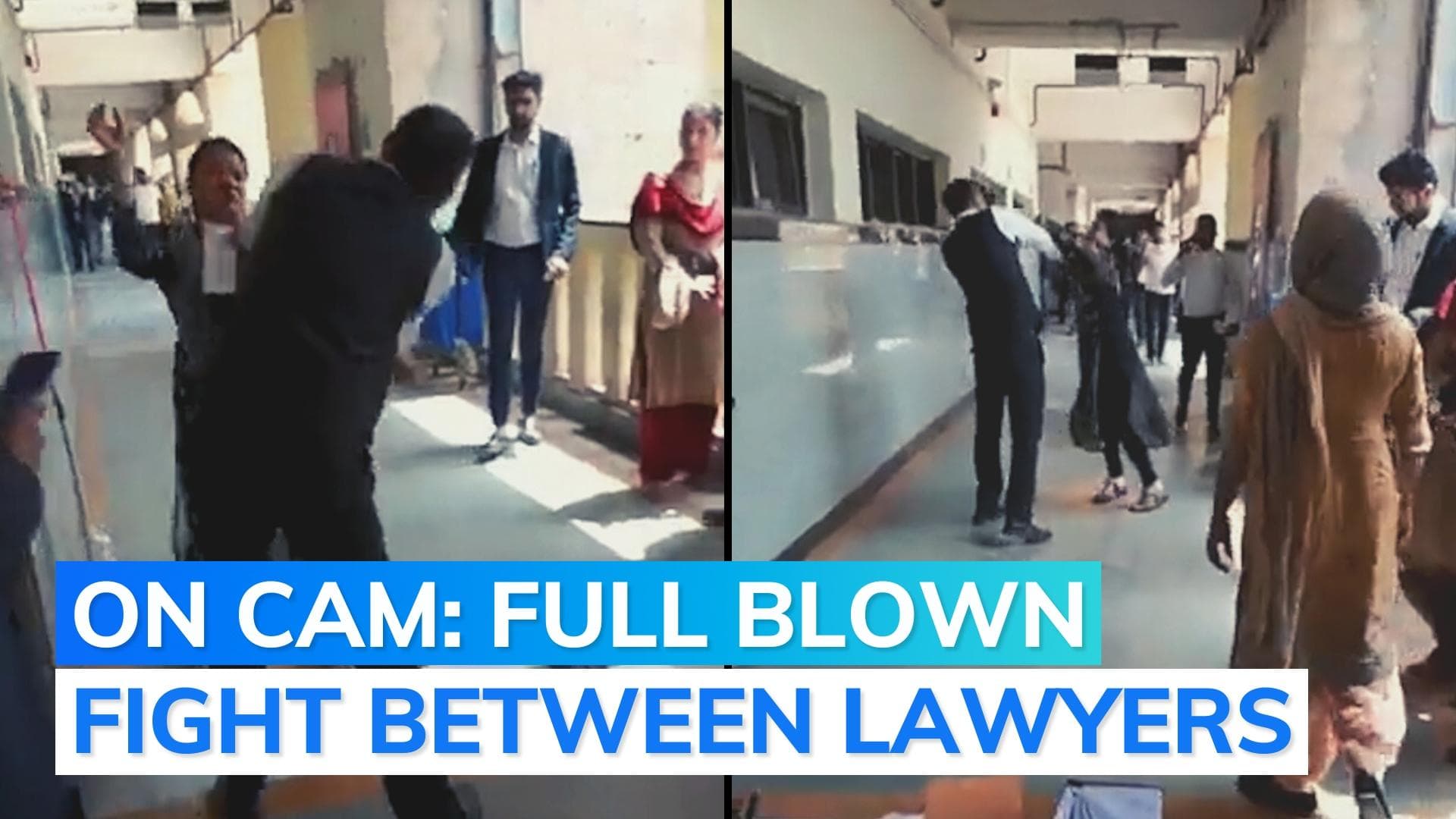 Watch: lawyers engage in brawl inside Delhi's Rohini court