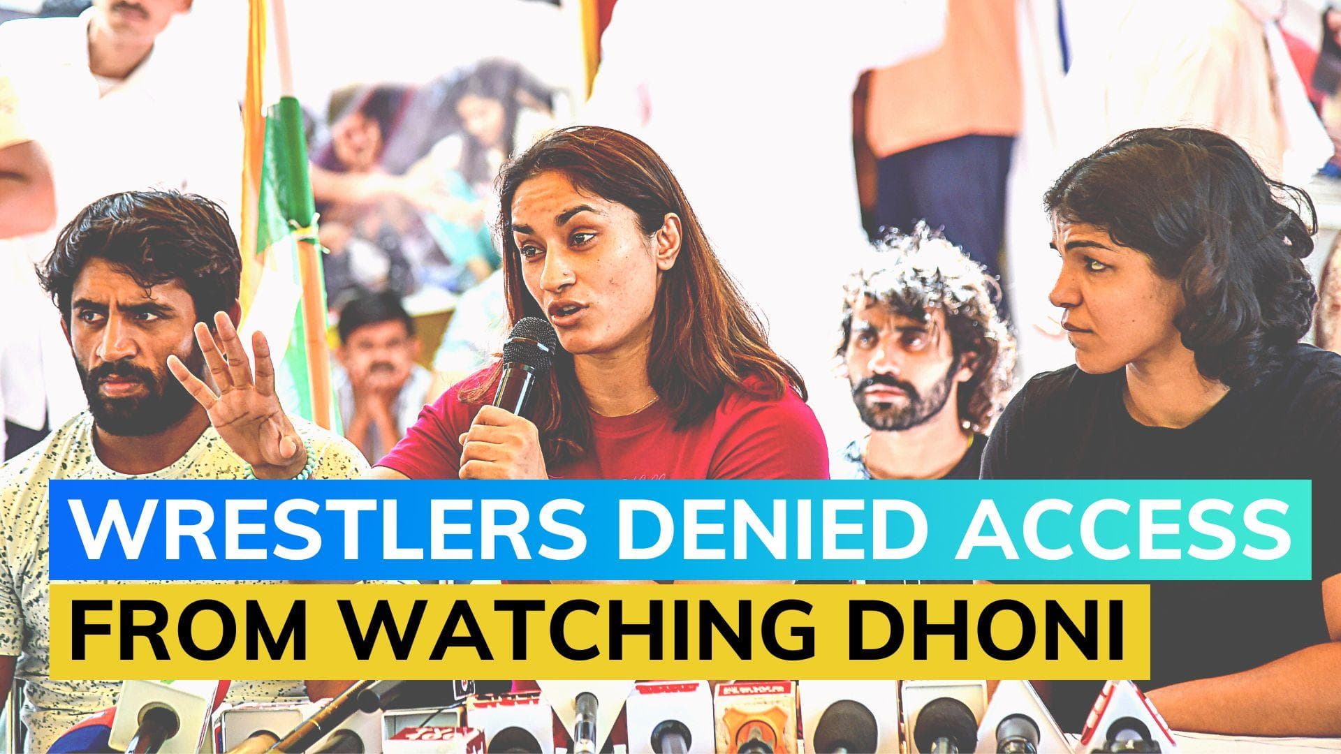 Wrestlers stopped from seeing MS Dhoni in action, police cite ‘security reasons’