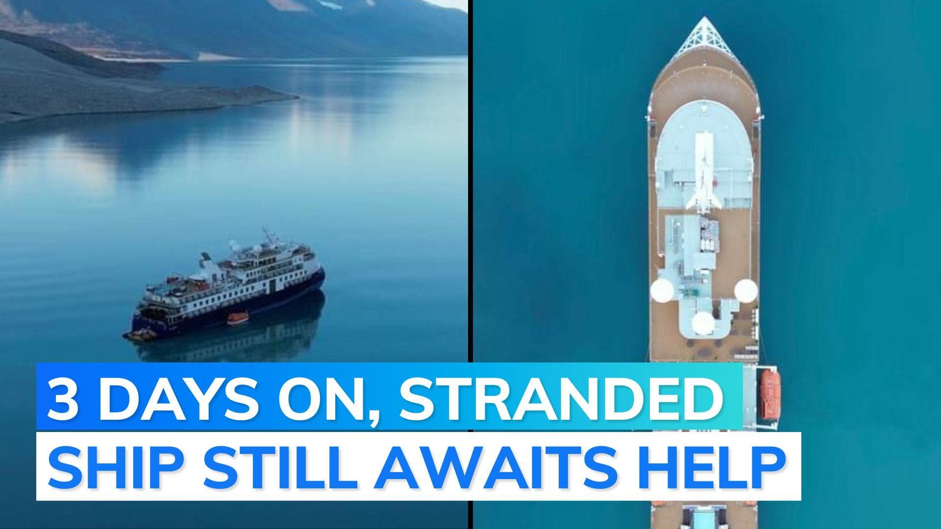 Luxury cruise still stuck after running aground near Greenland with 206 people on board