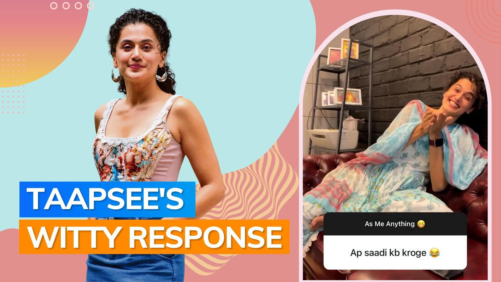Marriage on cards for Taapsee Pannu? Actor says ‘I’m not pregnant yet’