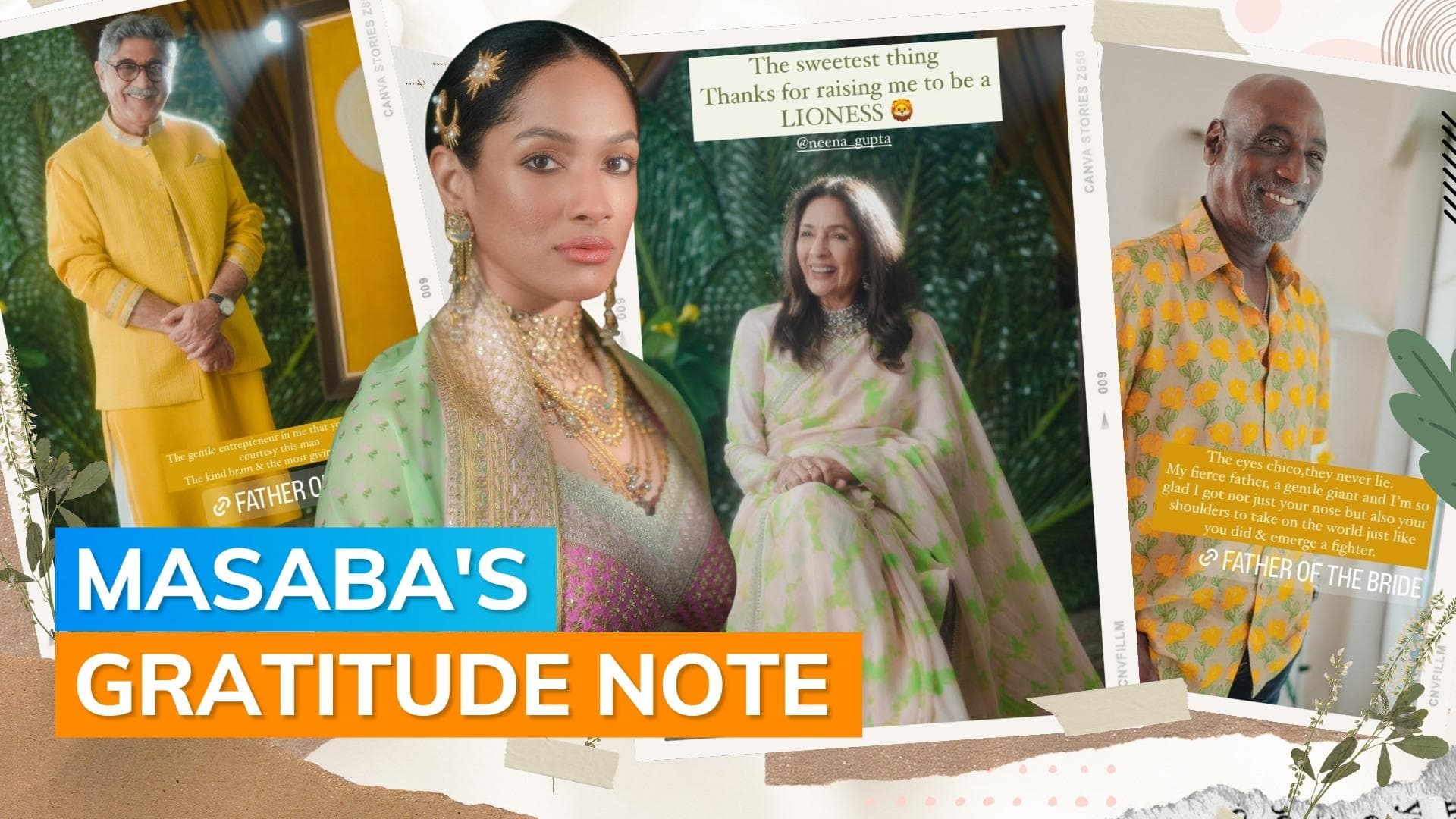 Masaba Gupta pens heartfelt notes for parents Neena Gupta, Viv Richards and Vivek Mehra