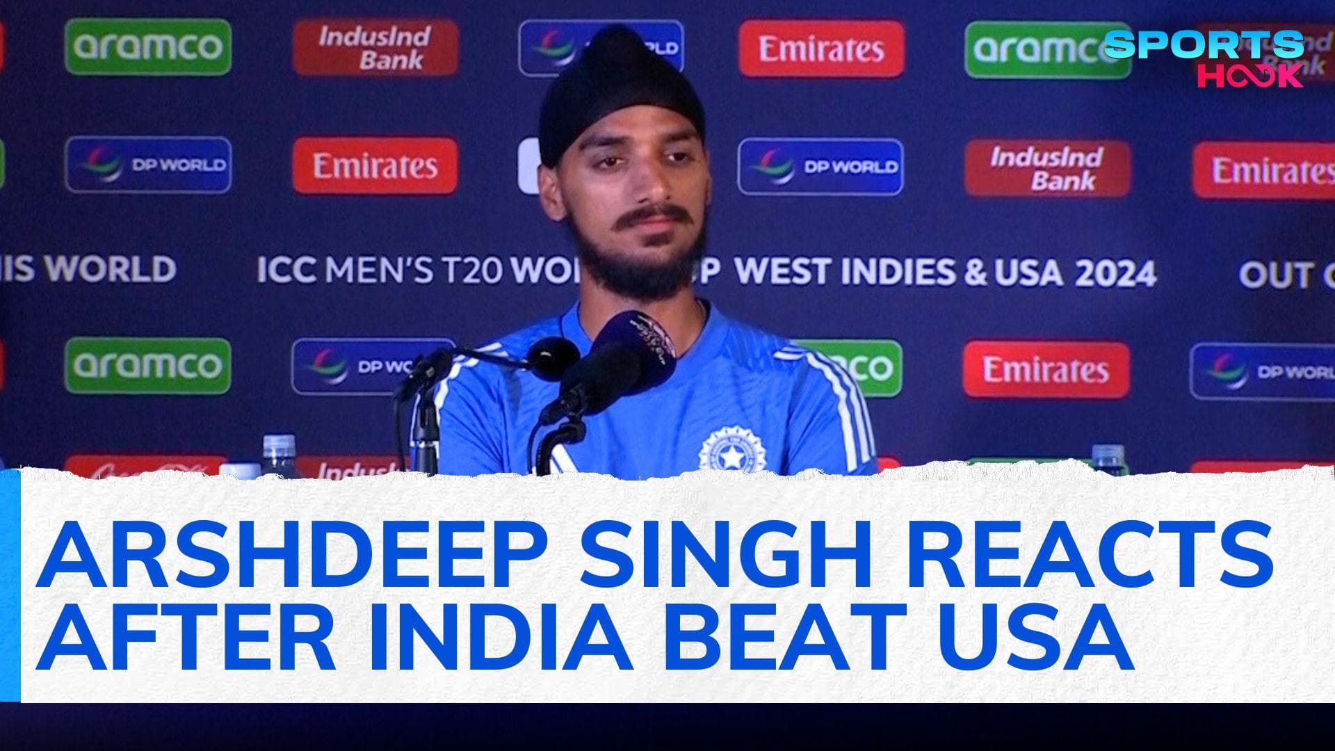 T20 World Cup: Arshdeep Singh reacts after his career-best figures helped India beat USA