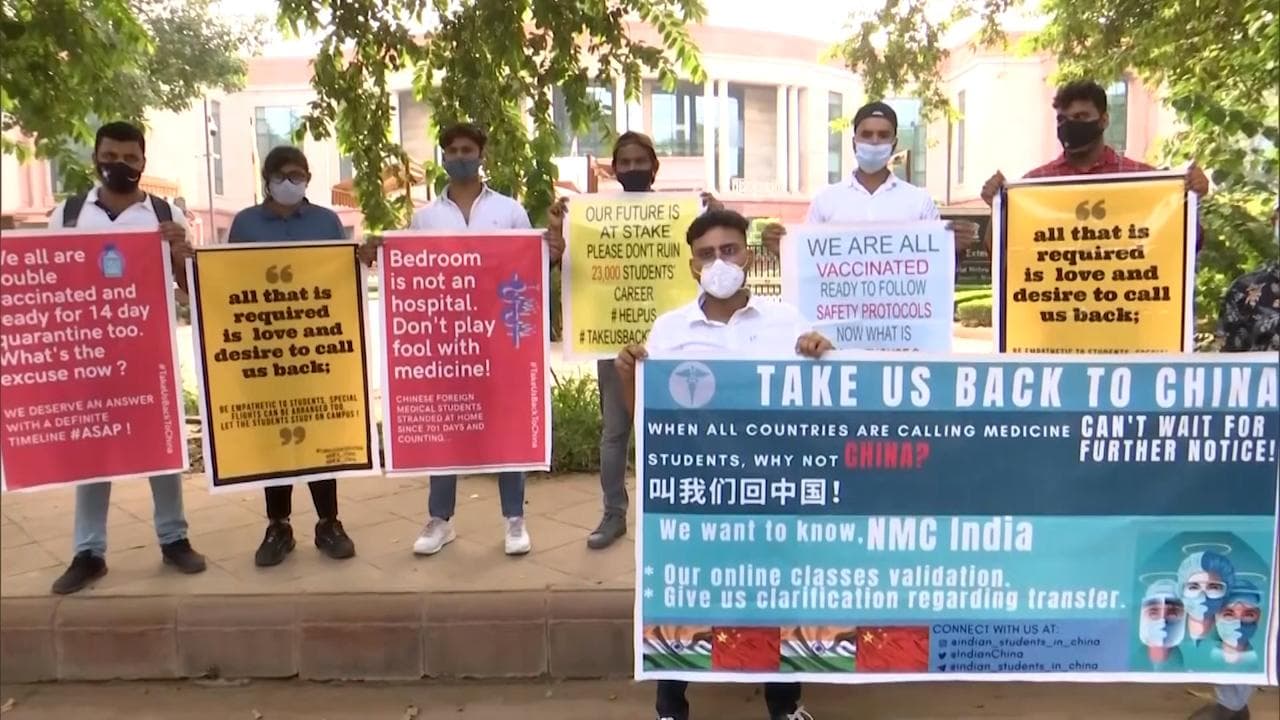 Indian students protest, China firm on Covid travel curbs