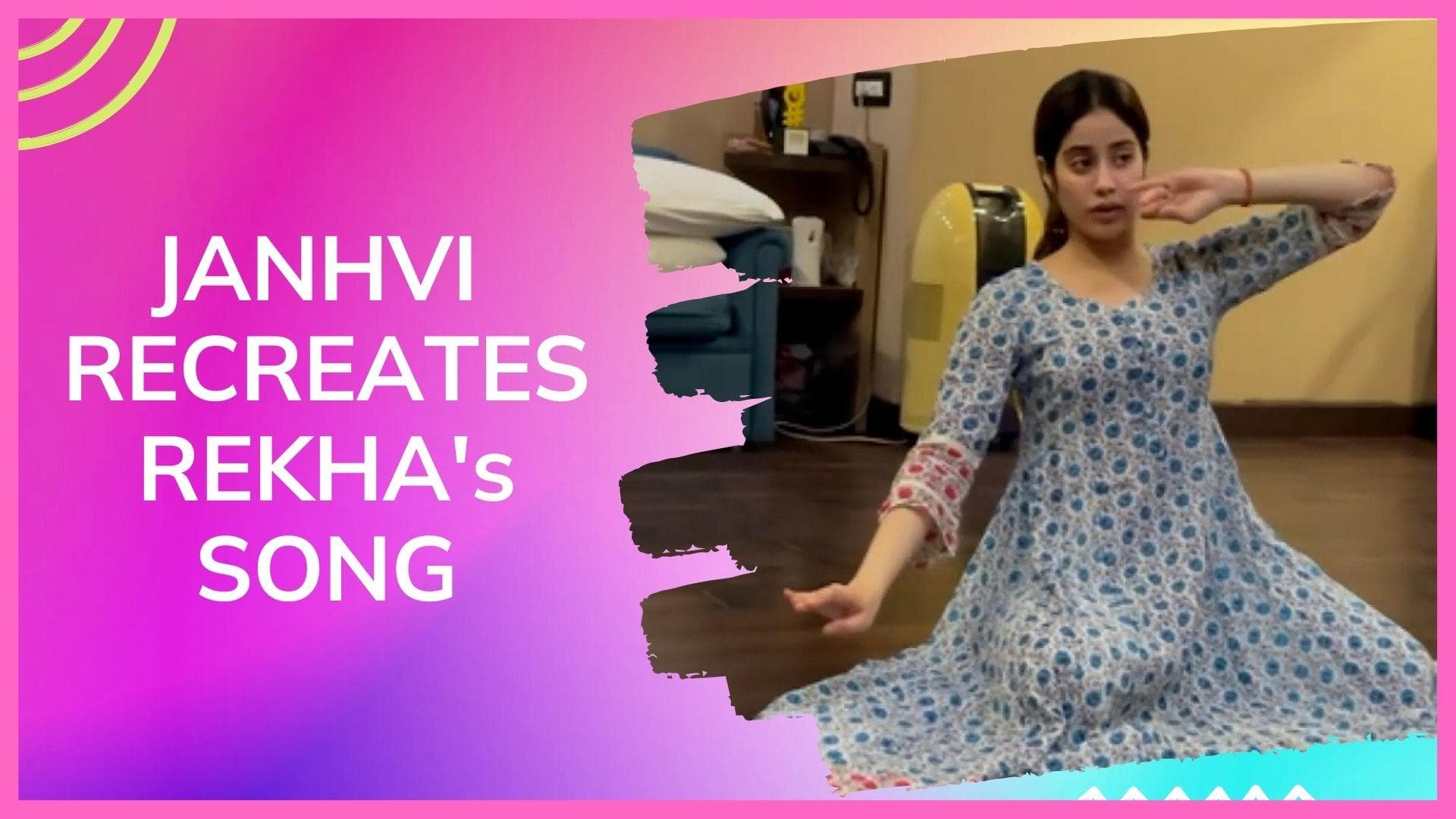 WATCH: Janhvi Kapoor channels her inner Rekha while dancing to 'In Aankhon Ki Masti'