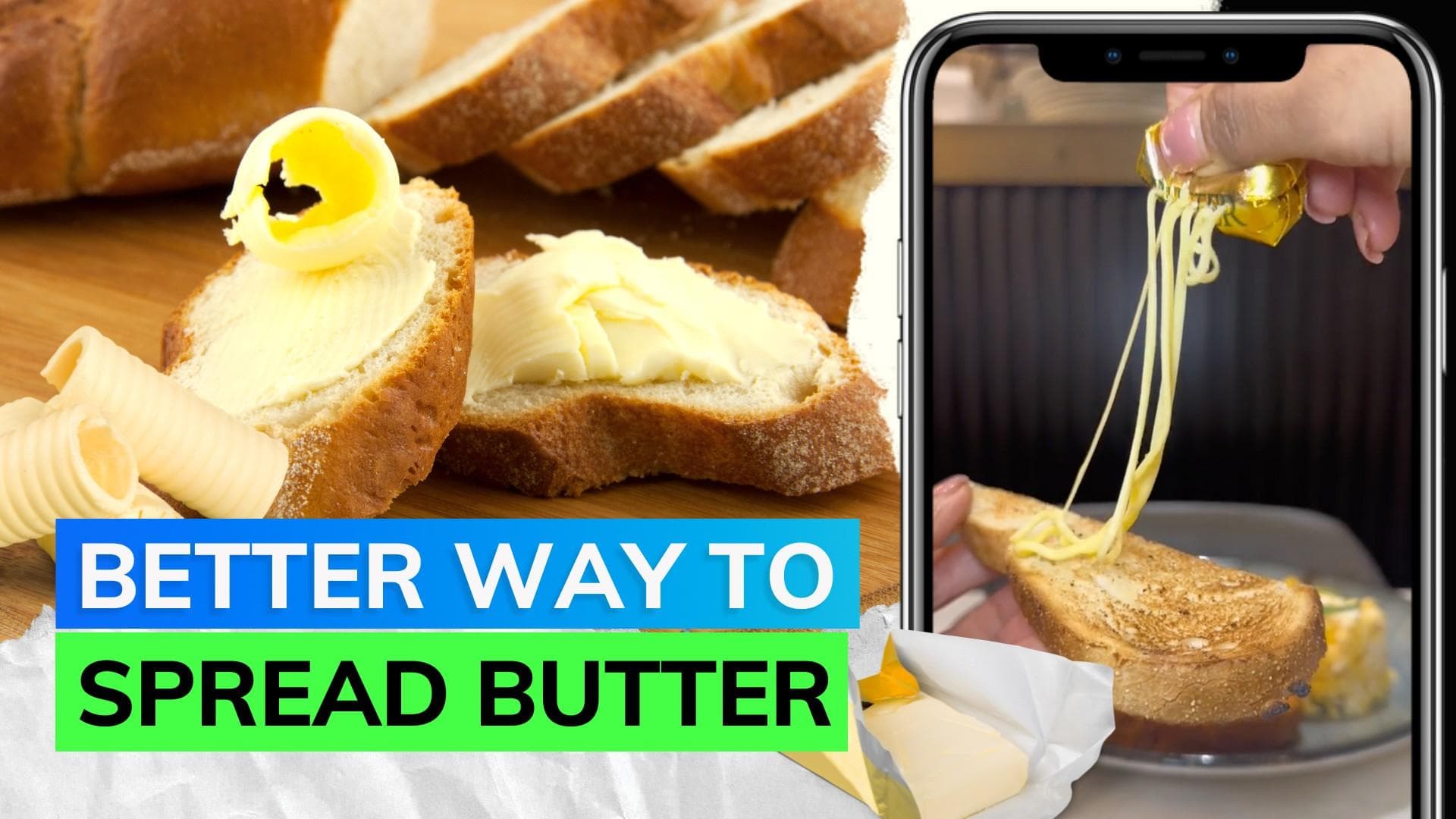 Spread restaurant butter pats this way; take a look at the hack