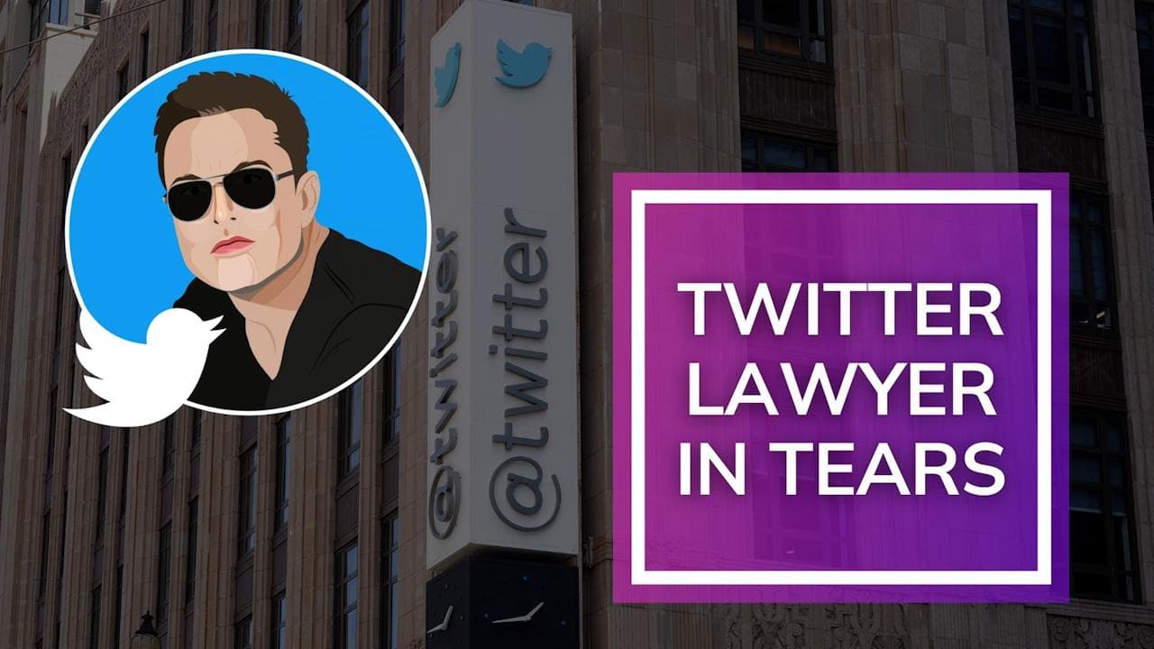 Twitter top lawyer cries at meeting about Elon Musk's takeover