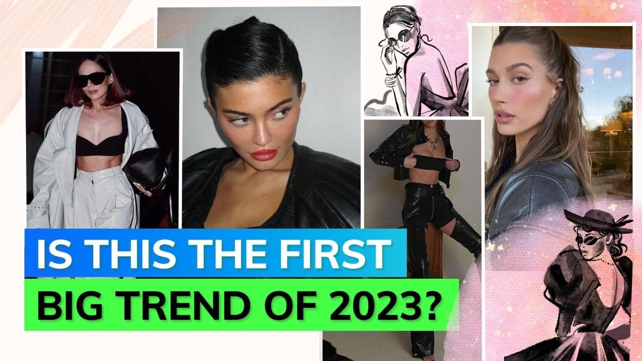 Bra top with leather jacket is having a moment! Know how to style it